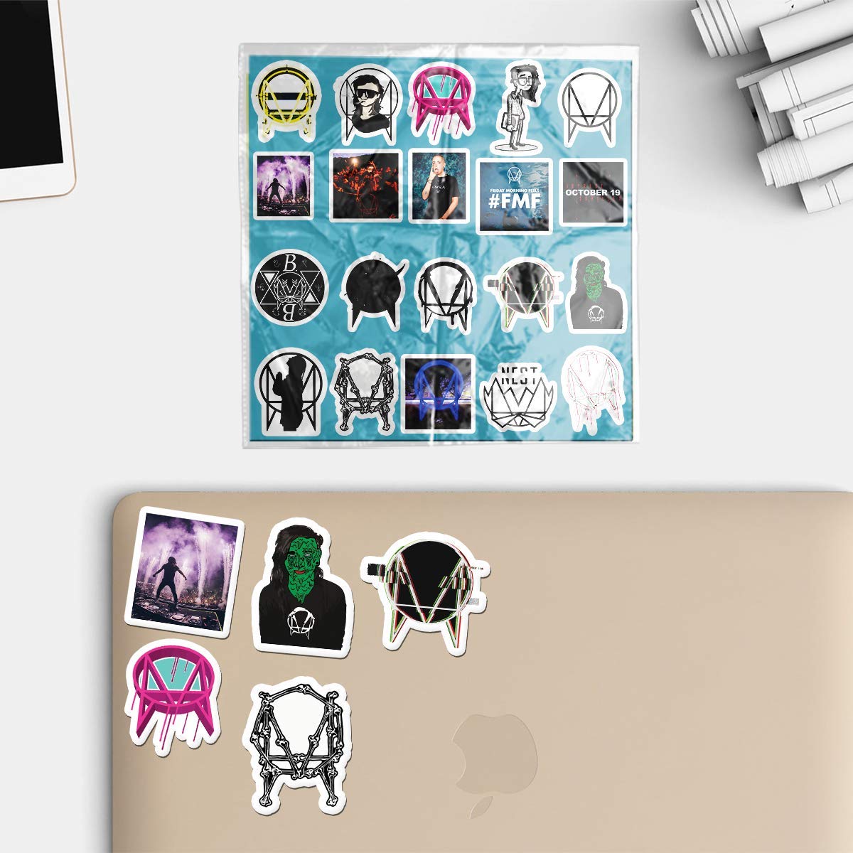 20 PCS Owsla Aesthetic Vinyl Stickers - Colorful Waterproof Decals for Water Bottles, Laptops, Scrapbooking, Luggage, Skateboards & Guitars - Perfect for DIY Crafts, School Supplies & Personalizing Your Belongings