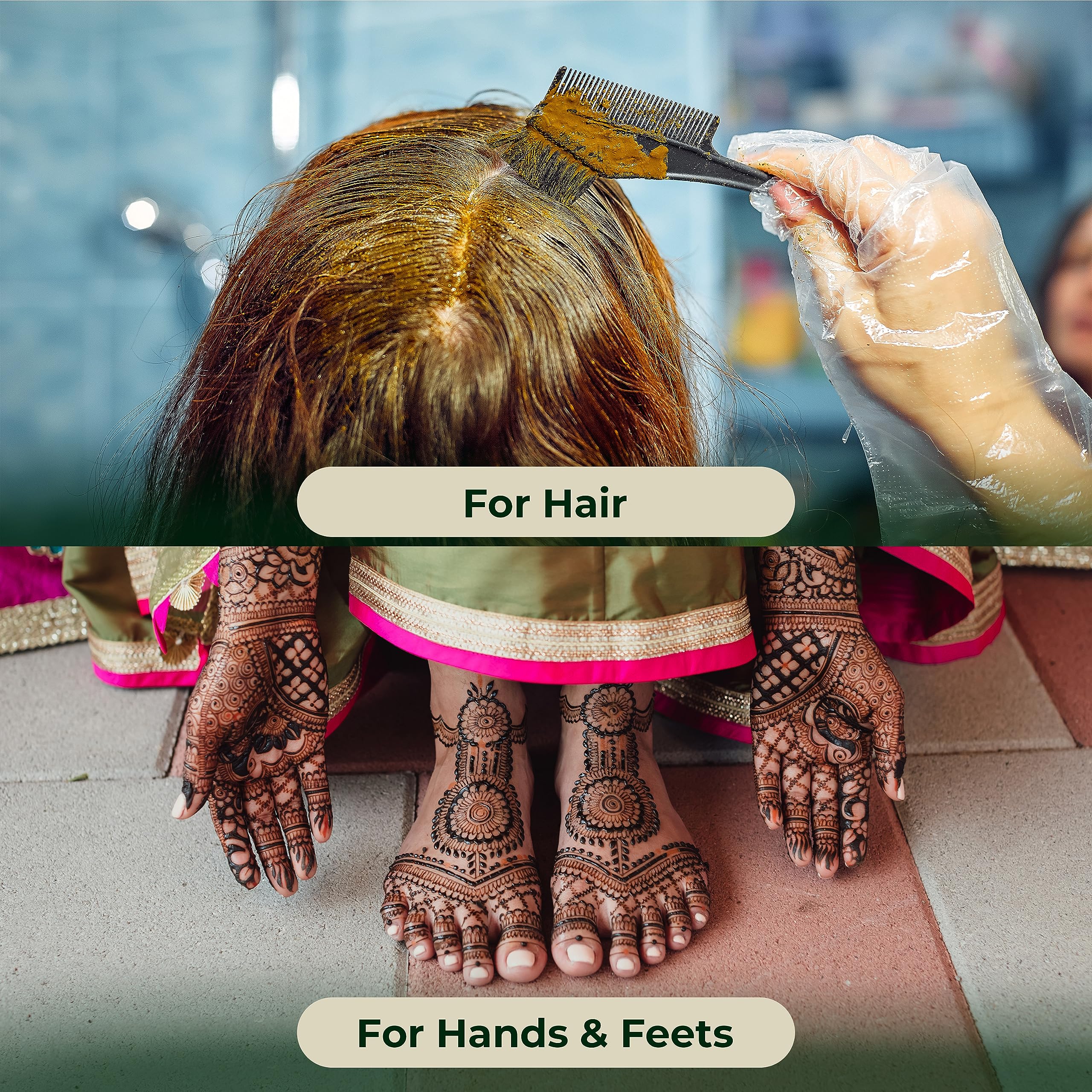 SUPHERB 100% Pure Organic Henna Powder for Natural Hair Color & Conditioning - Chemical-Free, No Preservatives - 500g for Men & Women - Perfect for DIY Hair Dye, Gray Coverage & Ayurvedic Hair Care