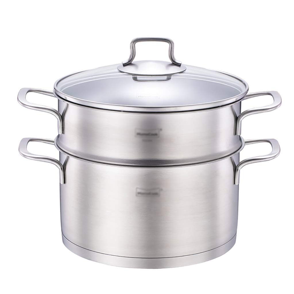Premium 304 Stainless Steel Stock Pot with Steamer Lid - 4L Heavy Duty Soup Pot for 1-3 People - Induction & Gas Stove Compatible - Perfect for Cooking, Steaming & Meal Prep at Home