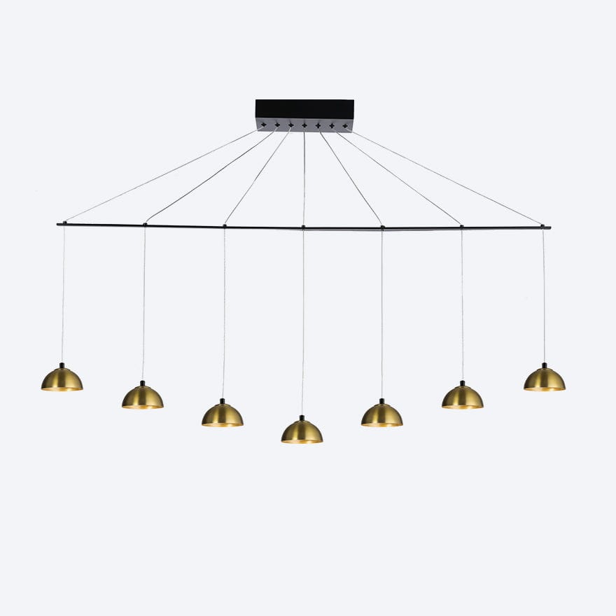 ZORO LINEAR 7 LED Pendant Light with Yosh Shade - Dimmable Modern Lighting for Kitchen Island, Dining Room & Living Room
