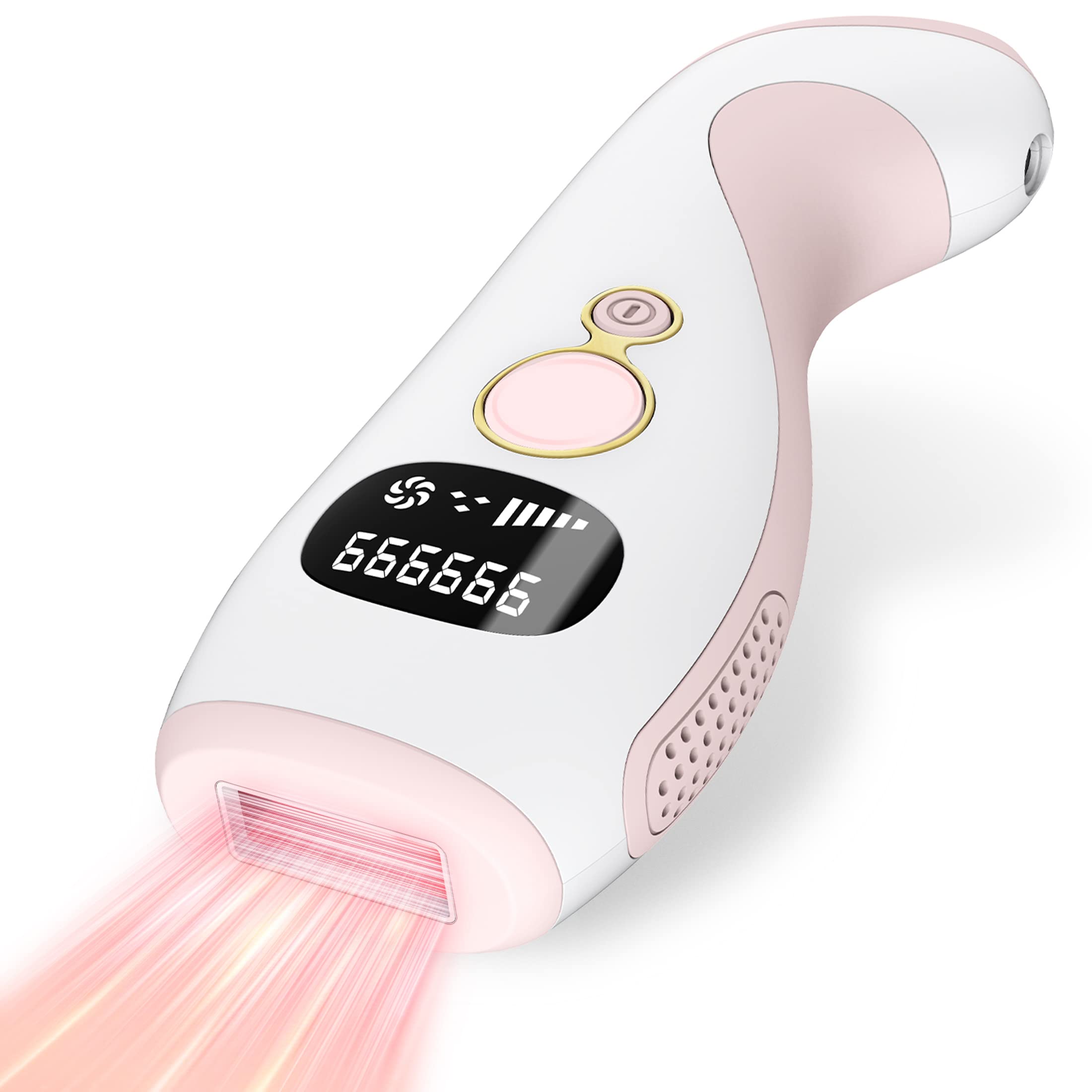 Best IPL Hair Removal Device for Women & Men - Permanent At-Home Hair Removal System for Face & Body, Painless Laser Hair Remover with Permanent Hair Reduction Technology (Candy Pink/White) - Perfect for Smooth Skin at Home, Travel & Salon-Quality Results