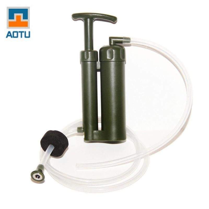 OUTAD Portable Camp Water Filter with Purify Pump and Storage Box - Survival Water Purifier for Hiking, Camping, Backpacking & Emergency Preparedness