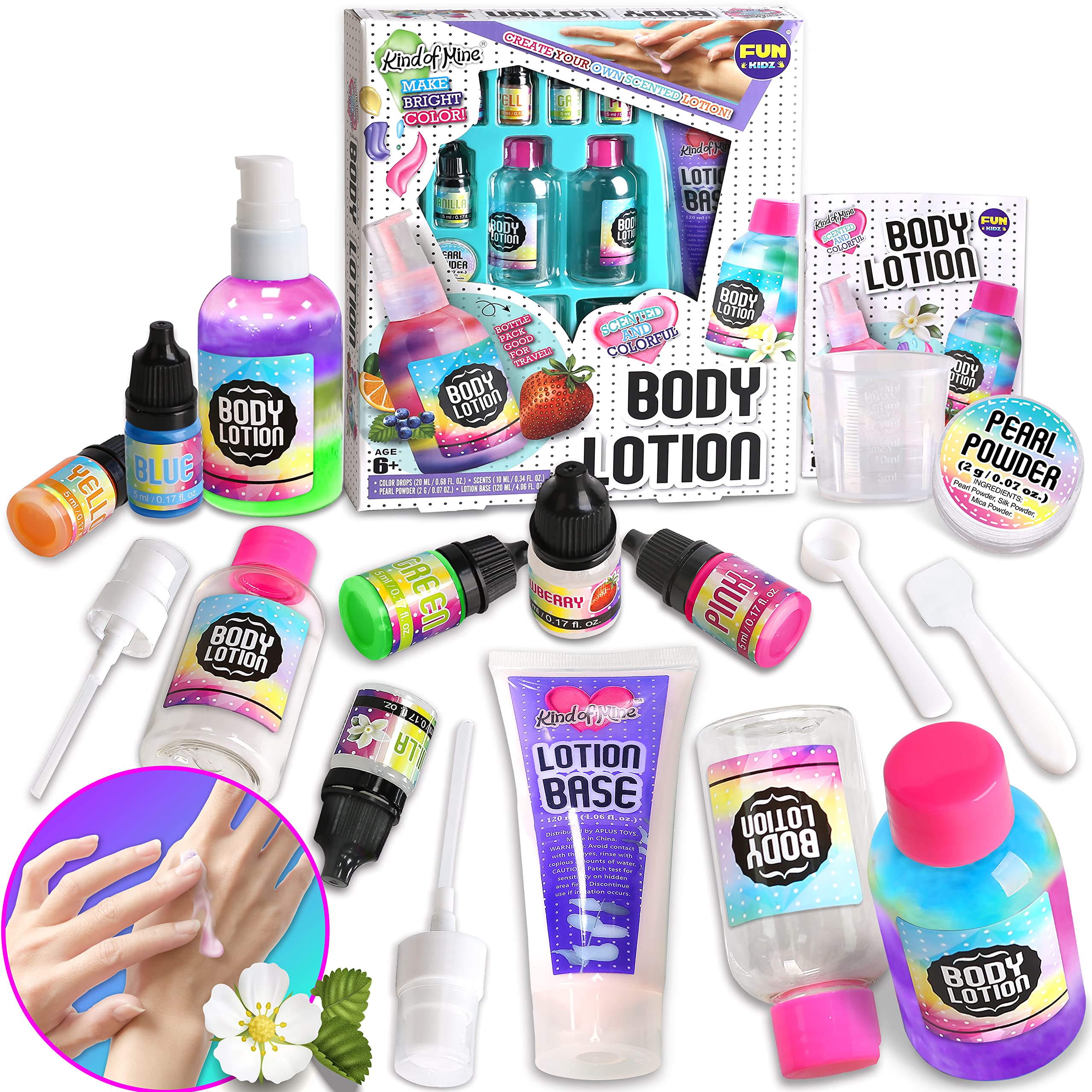 FunKidz STEM Makeup Maker Kit - DIY Body Lotion Science Kit for Kids, Girls Educational Toy | Perfect for Birthday Gifts & STEM Learning Activities