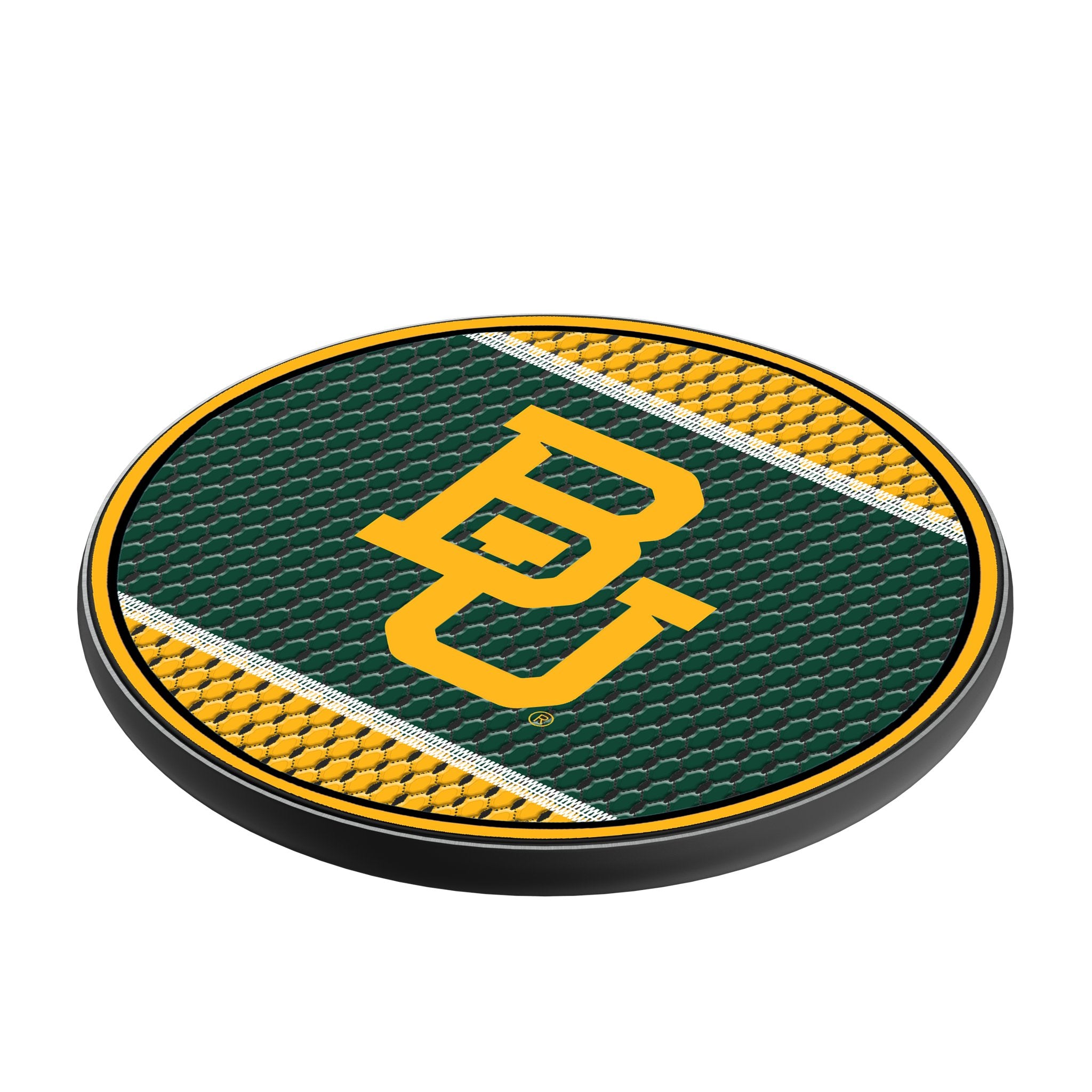Baylor University Bears 15W Fast Wireless Charger - Compatible with iPhone, Samsung, AirPods - Perfect for Home, Office, and Dorm Room