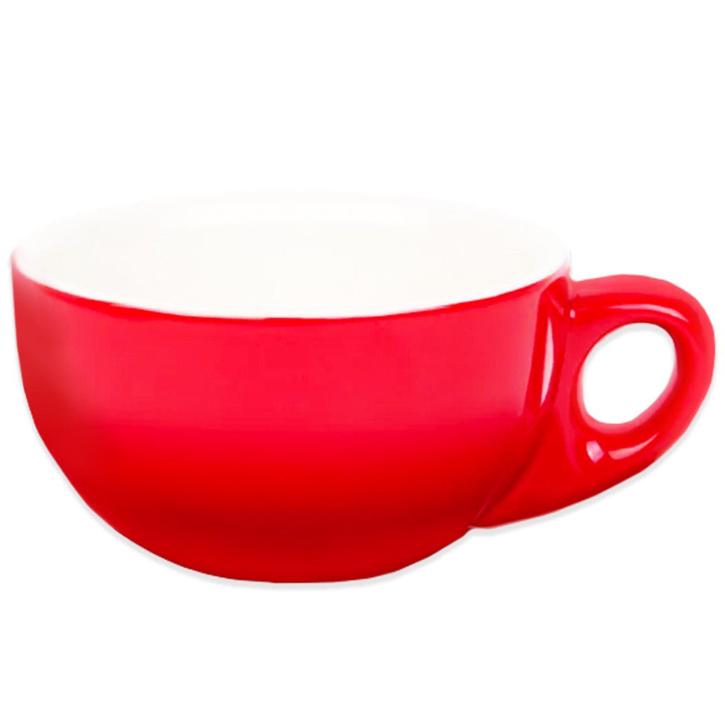 Premium 220ml Cappuccino Cups - Italian Style Porcelain Coffee Mugs Set of 6 - Perfect for Espresso, Latte & Hot Chocolate at Home, Cafes or Restaurants