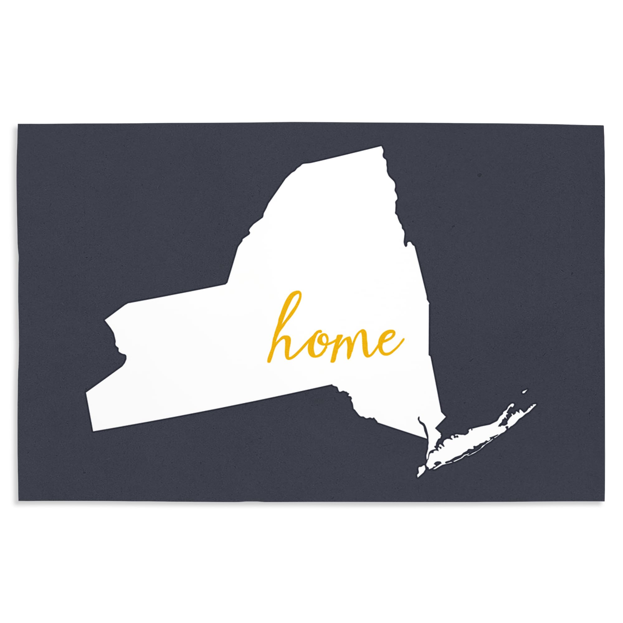 Lantern Press 16x24 Inch Giclee Print - New York Skyline Artwork, Home State Wall Decor, White on Gray Framed Poster | Perfect for Living Room, Bedroom & Office Decor