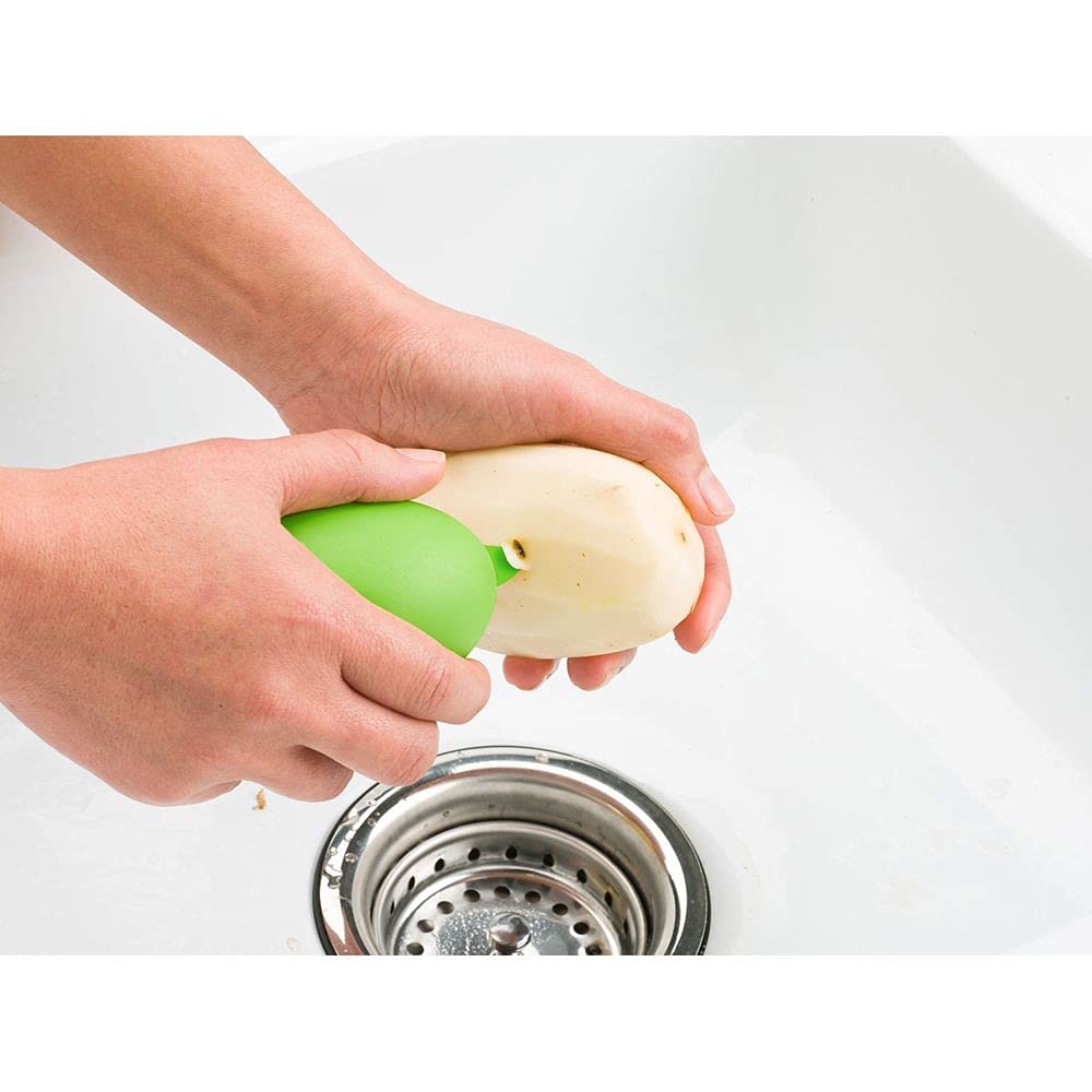 Progressive International Fruit and Veggie Brush - Durable Kitchen Cleaning Tool for Vegetables, Fruits & Potatoes - Perfect for Organic Produce Washing & Food Prep