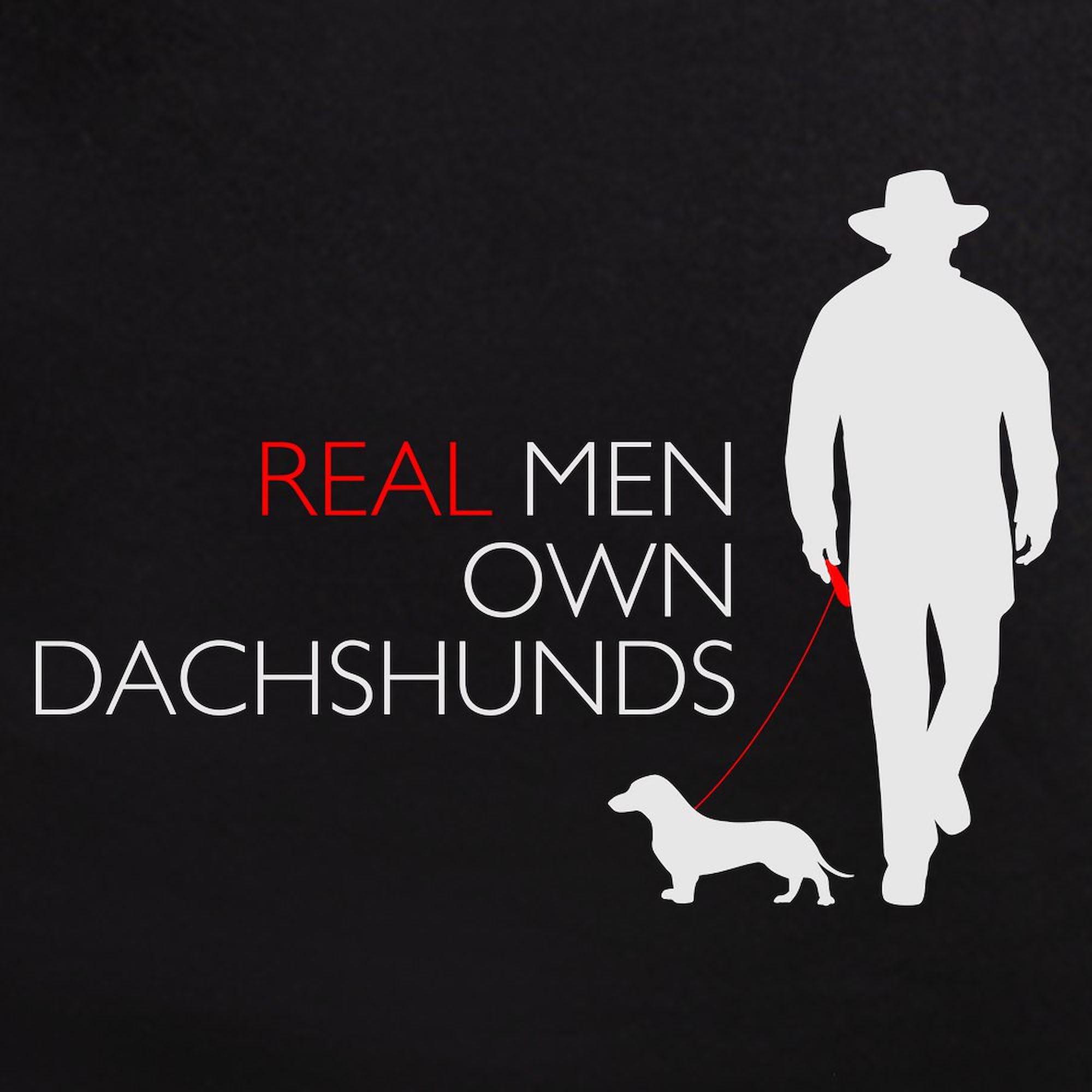 Real Men Own Dachshunds Men's Dark Pajama Set - Comfortable Sleepwear for Dog Lovers | Cozy Nightwear for Home, Lounge & Gifts