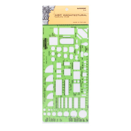 ABC Architectural Drawing Template - Professional Drafting Stencil for Architects, Engineers & Designers - Perfect for Blueprint Sketching, Technical Drawings & CAD Drafting