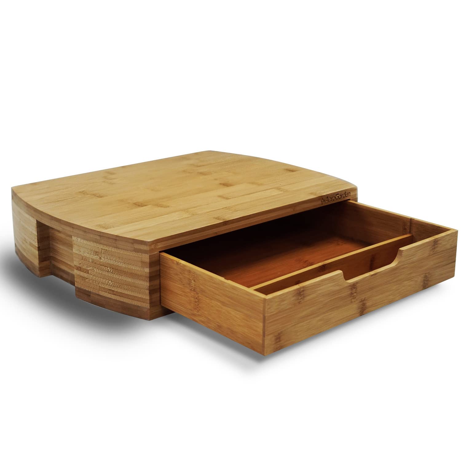 AeroGarden Bamboo Storage Drawer Organizer for Indoor Gardening Supplies - Perfect for Hydroponic Systems, Seed Starting & Herb Kits (Home & Kitchen Use)