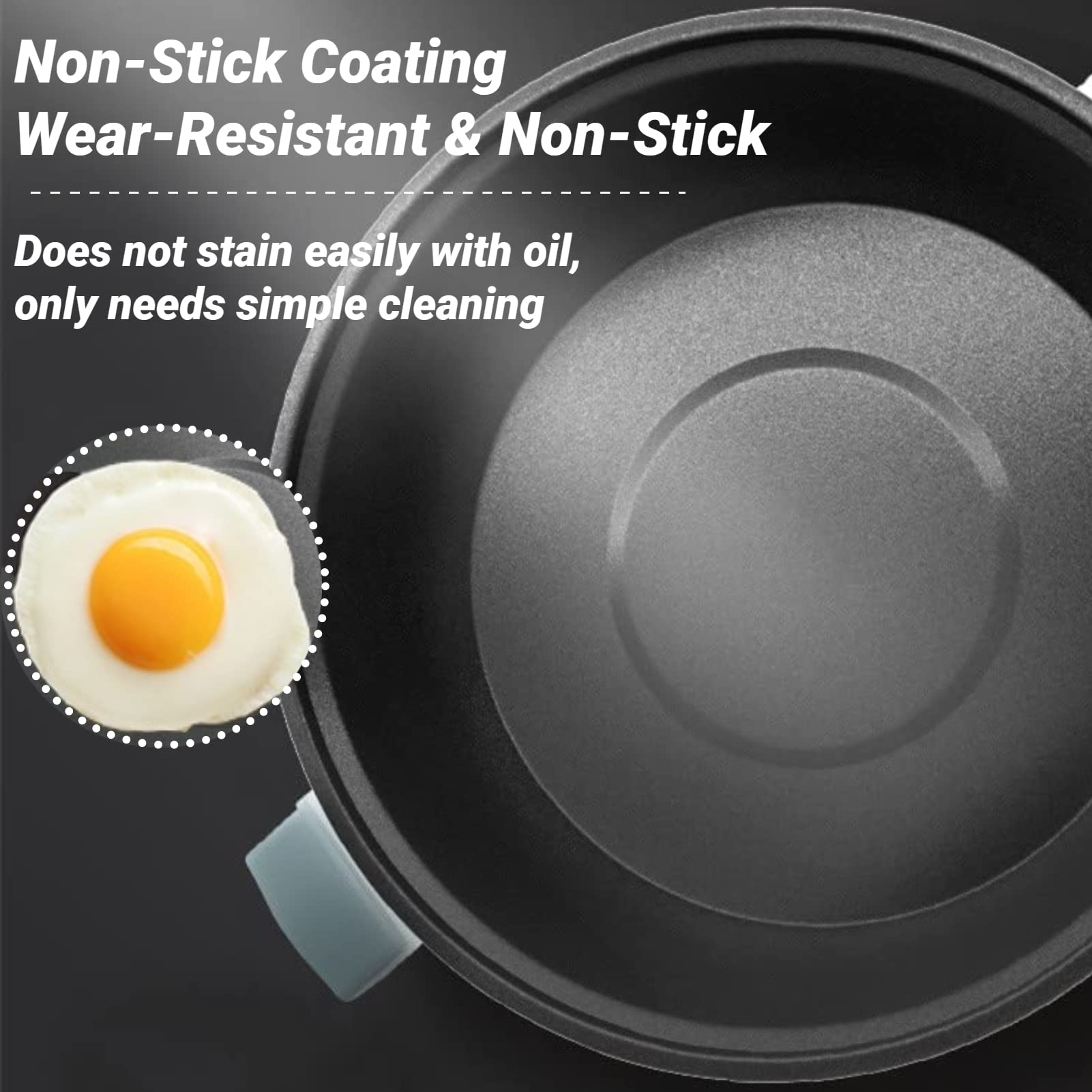Electric Shabu Shabu Hot Pot - 3L Non-Stick Electric Hot Pot with Split Burner for Home & Dorm Cooking | Perfect for Asian Hot Pot, Fondue, Soup & Family Gatherings