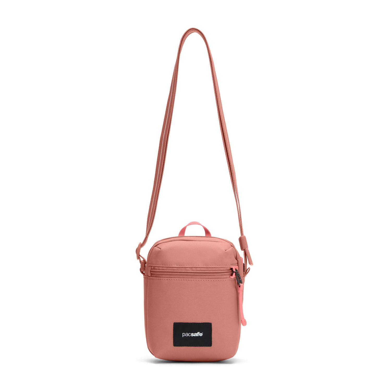 Pacsafe GO Anti-Theft Micro Crossbody Bag for Women - Secure RFID Blocking Travel Purse, Lightweight & Compact for Daily Use, Commuting, and Sightseeing (Rose)