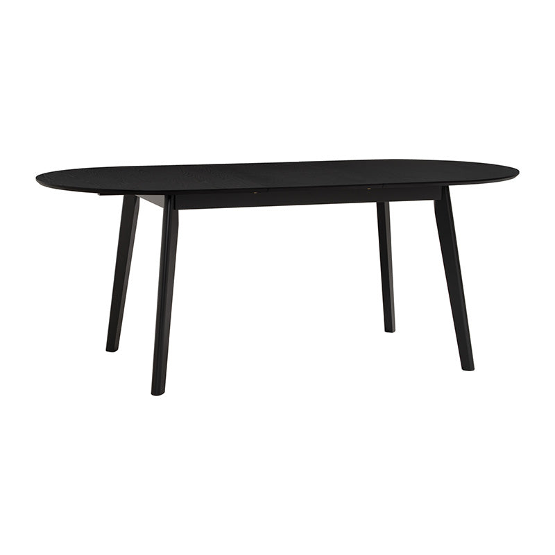 Extendable Dining Table 150-195cm - Black | Werner Expandable Kitchen Table for Small Spaces | Perfect for Family Dinners & Entertaining Guests