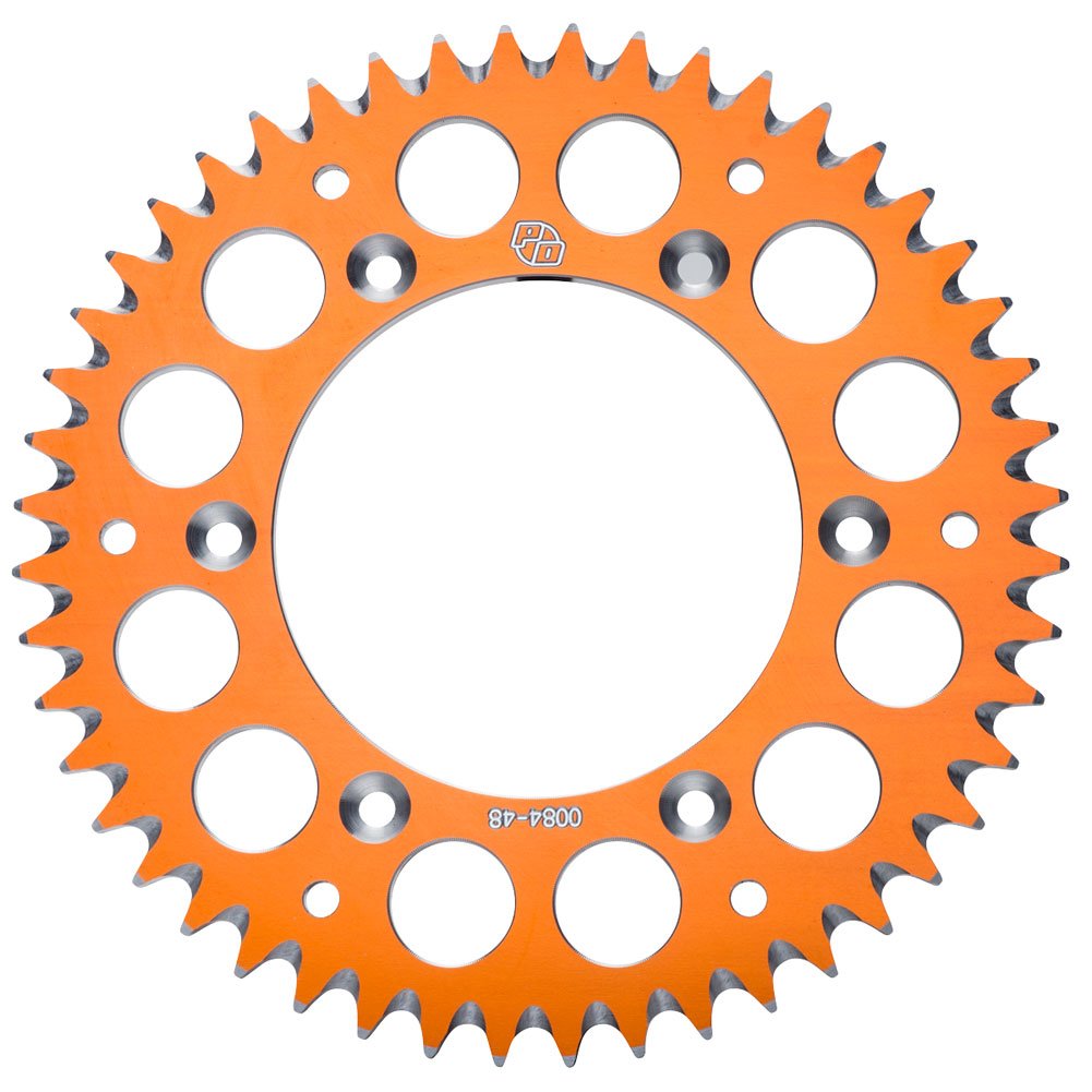 47T Orange Rear Aluminum Sprocket for KTM 620 EXC (1994-1995, 1997) - Dirt Bike Replacement Part for Off-Road & Trail Riding