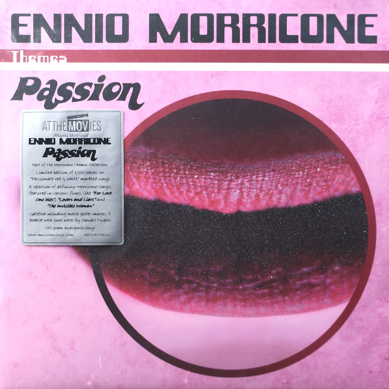 ENNIO MORRICONE 'Passion' 180g Red & White Colored Vinyl 2LP Limited Edition - Perfect for Movie Soundtrack Collectors & Vinyl Enthusiasts