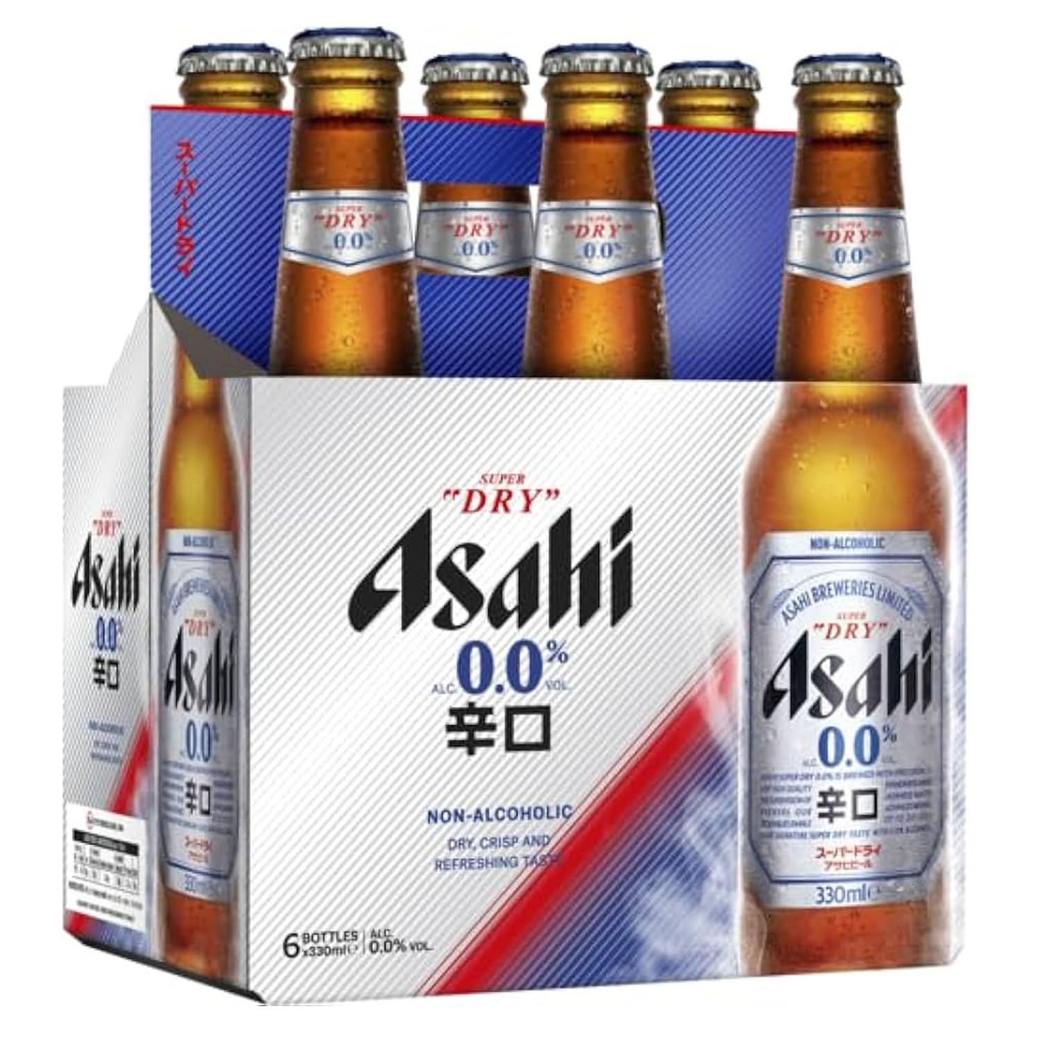 Asahi 20 Pack Super Dry 0.0% Alcohol-Free Lager Beer | 12oz Bottles | Non-Alcoholic Japanese Lager | Perfect for Parties, Designated Drivers & Healthy Lifestyle