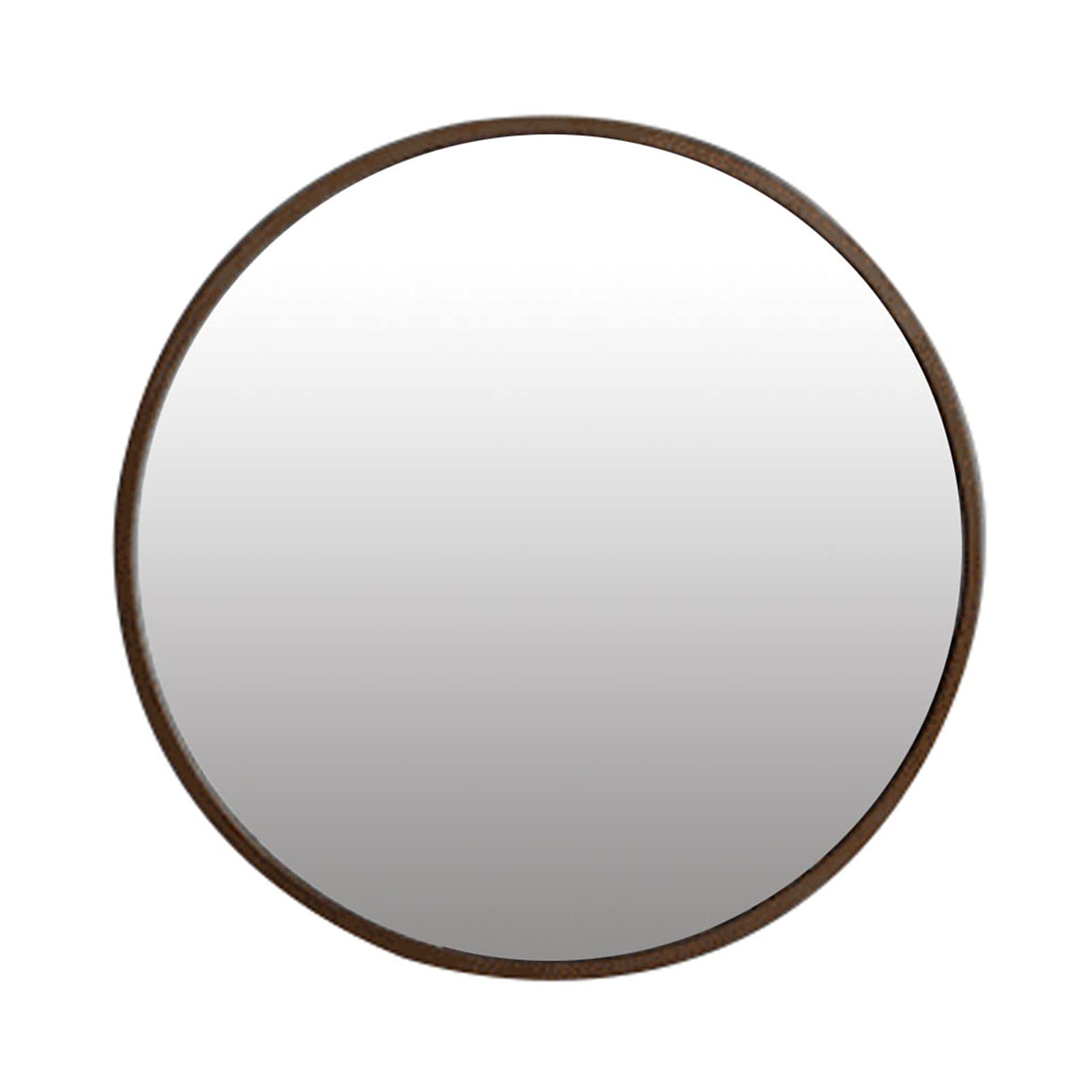 Walnut Wood Frame Round Mirror - Elegant Wall Decor for Bathroom, Entryway & Bedroom | Circle Wall-Mounted Mirror for Home Decor & Vanity Use