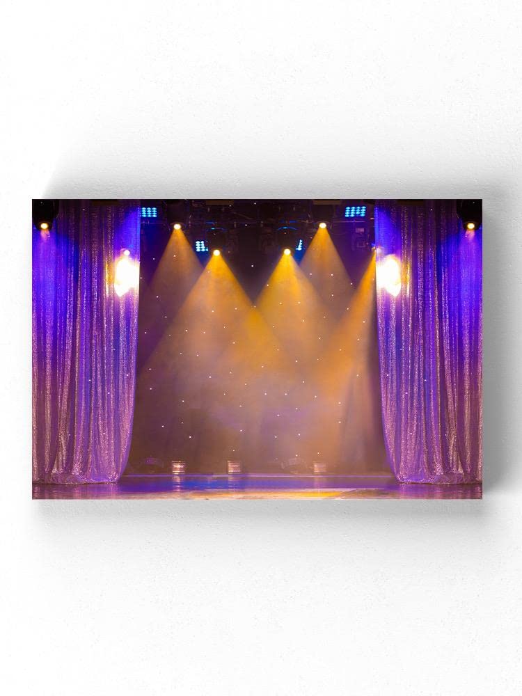 Professional Stage Lighting Wrapped Canvas Wall Art - Perfect for Home Theater, Living Room Decor, and Drama Room Design