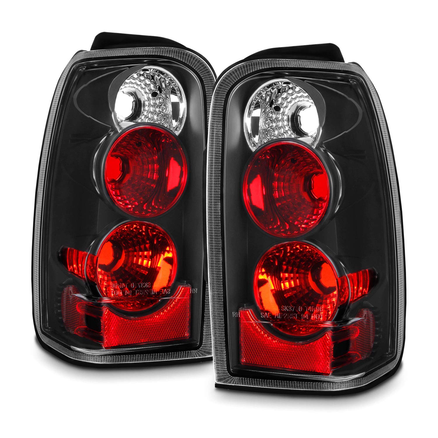 AKKON JDM Black Tail Lights Pair for 1996-2002 Toyota 4Runner Base SR5 Limited Sport SUV - Upgrade Your Ride with Sleek Style & Enhanced Visibility for Night Driving & Off-Road Adventures