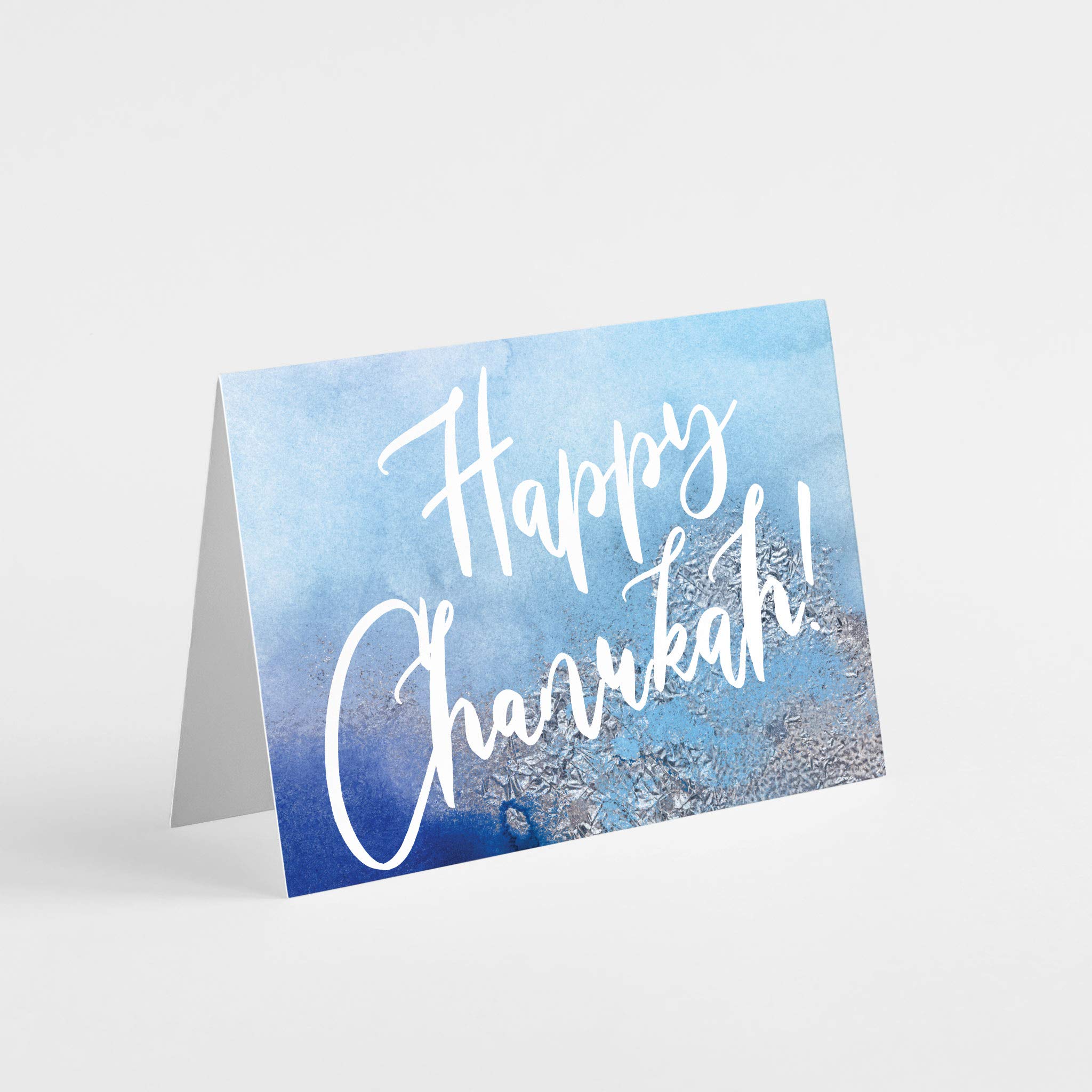 Happy Hanukkah Cards - 24 Pack Modern Blue Hanukkah Greeting Cards with Envelopes, Blank Inside for Personal Messages, Unique Jewish Holiday Stationery for Hanukkah, Chanukah, Festival of Lights - Perfect for Family Gatherings, Office Parties & Holiday Gift Exchanges
