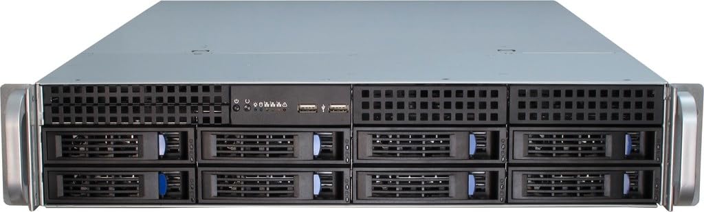 Inter-Tech IPC 2U Server Storage Case 2408 - 88887117 Rackmount Chassis without PSU for Data Centers & IT Infrastructure