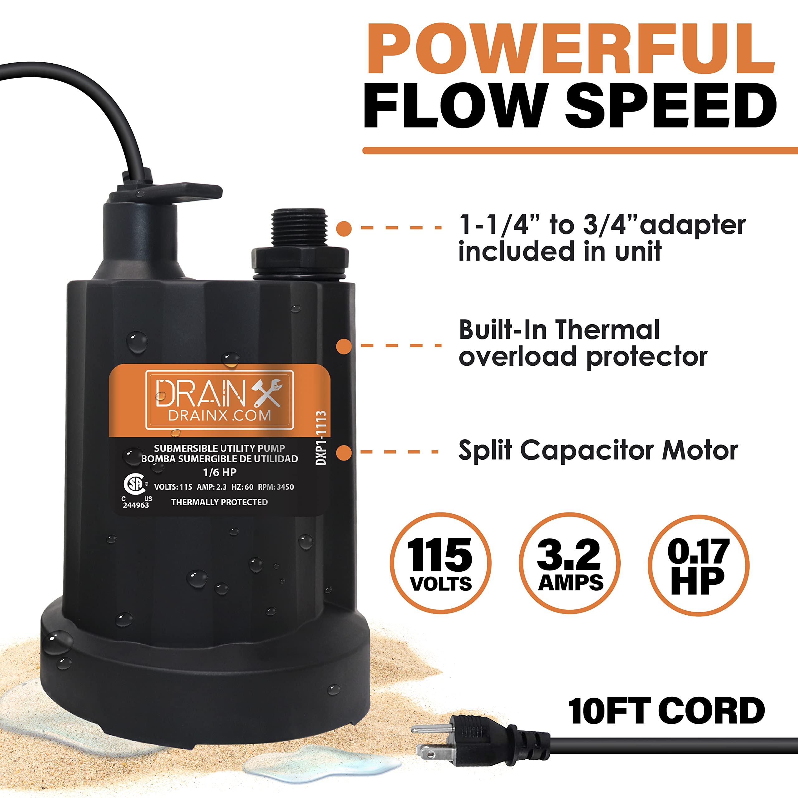 Tankless Water Heater Flush Kit with 1/6 HP Pump & Descaler - DrainX Professional Descaling System for Home Maintenance | Perfect for RV, Residential & Commercial Use