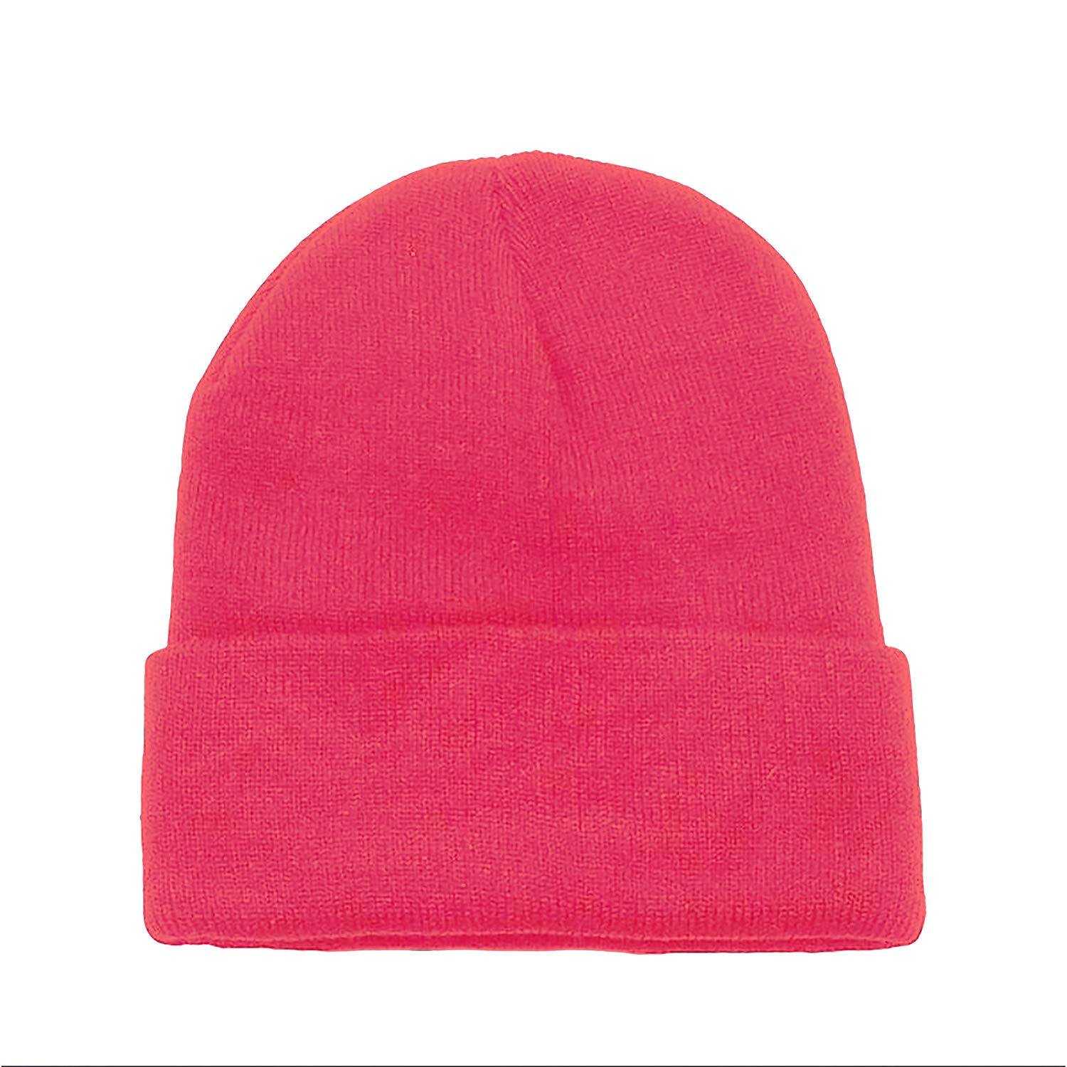 12 Pack Plain Long Cuffed Men's Beanies Skullies Multipack Bulk - Winter Warm Knit Hats for Outdoor Activities, Skiing, Snowboarding & Casual Wear