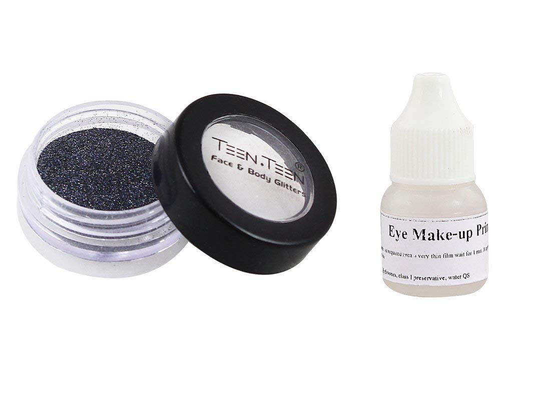 Black Eye Shimmer for Face & Eyes - Party & Cosplay Makeup