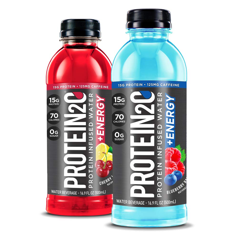 Protein2o Whey Protein Infused Water with Energy Boost - Variety Pack (16.9 oz, 12 Bottles) - Post Workout Recovery & On-the-Go Hydration for Athletes & Fitness Enthusiasts