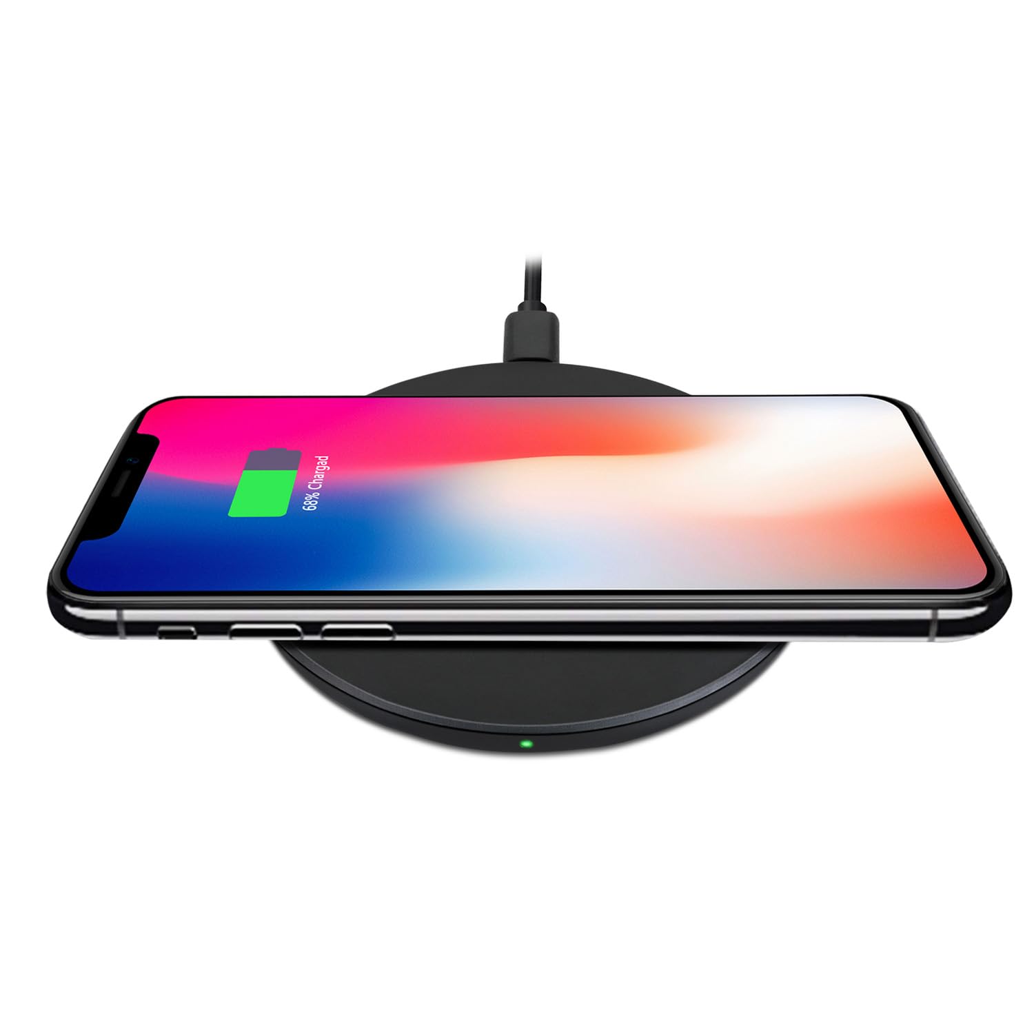 Adesso AUH-1010 10W Max Qi-Certified Fast Wireless Charger Pad - Compatible with iPhone 15/14/13/12, Samsung Galaxy S23/S22/S21, AirPods & Qi-Enabled Devices - Perfect for Home, Office & Nightstand Charging
