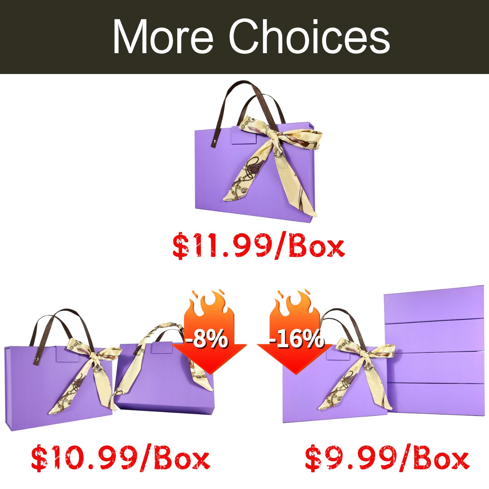 Joyscoop 5-Pack Purple Gift Boxes with Magnetic Closure - 11x7.6x3.5 Inch Collapsible Rectangle Gift Boxes for Bridesmaid Proposals, Birthday Presents & Party Favors - Perfect for Wedding, Baby Shower & Holiday Gift Packaging
