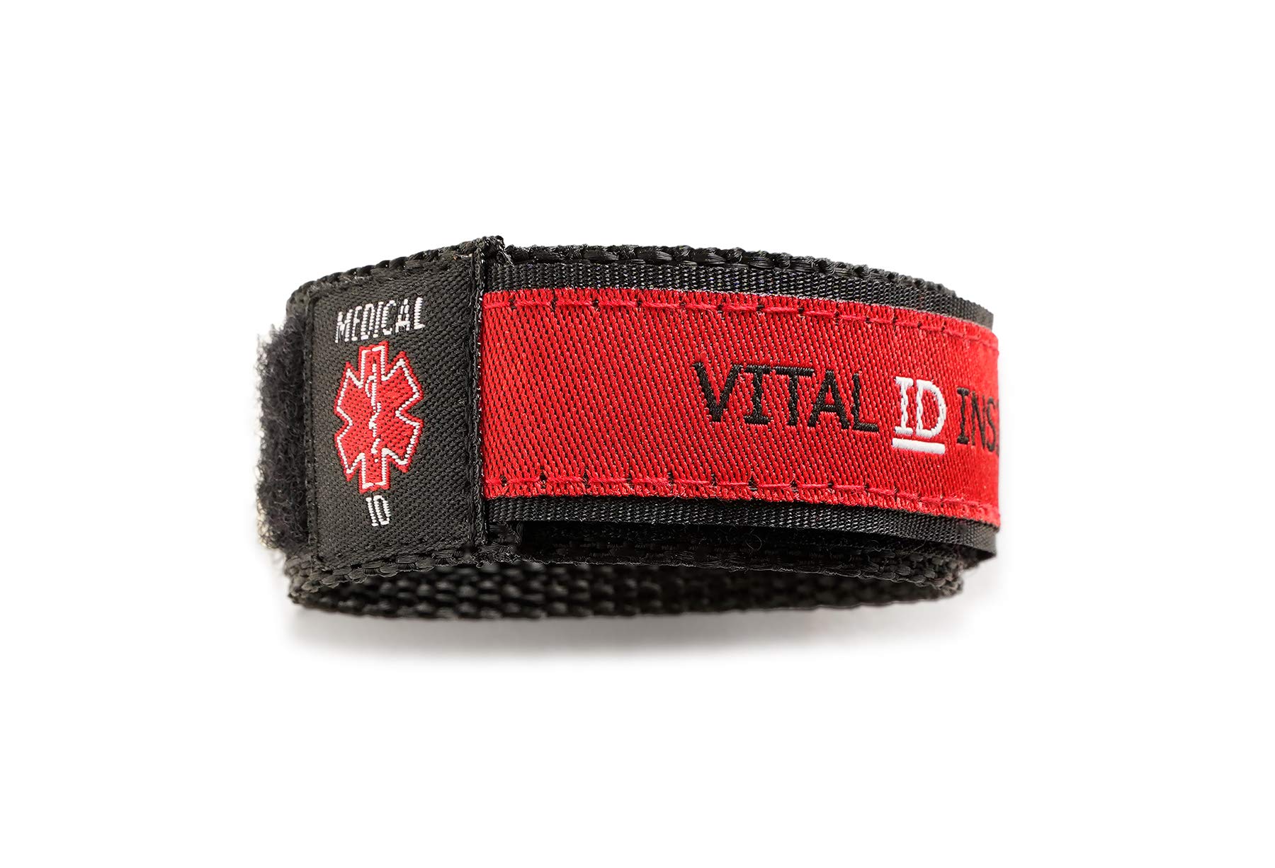 Adjustable Medical Alert ID Bracelet for Adults & Teens - Red | Emergency Medical Information Wristband for Allergies, Diabetes & Health Conditions