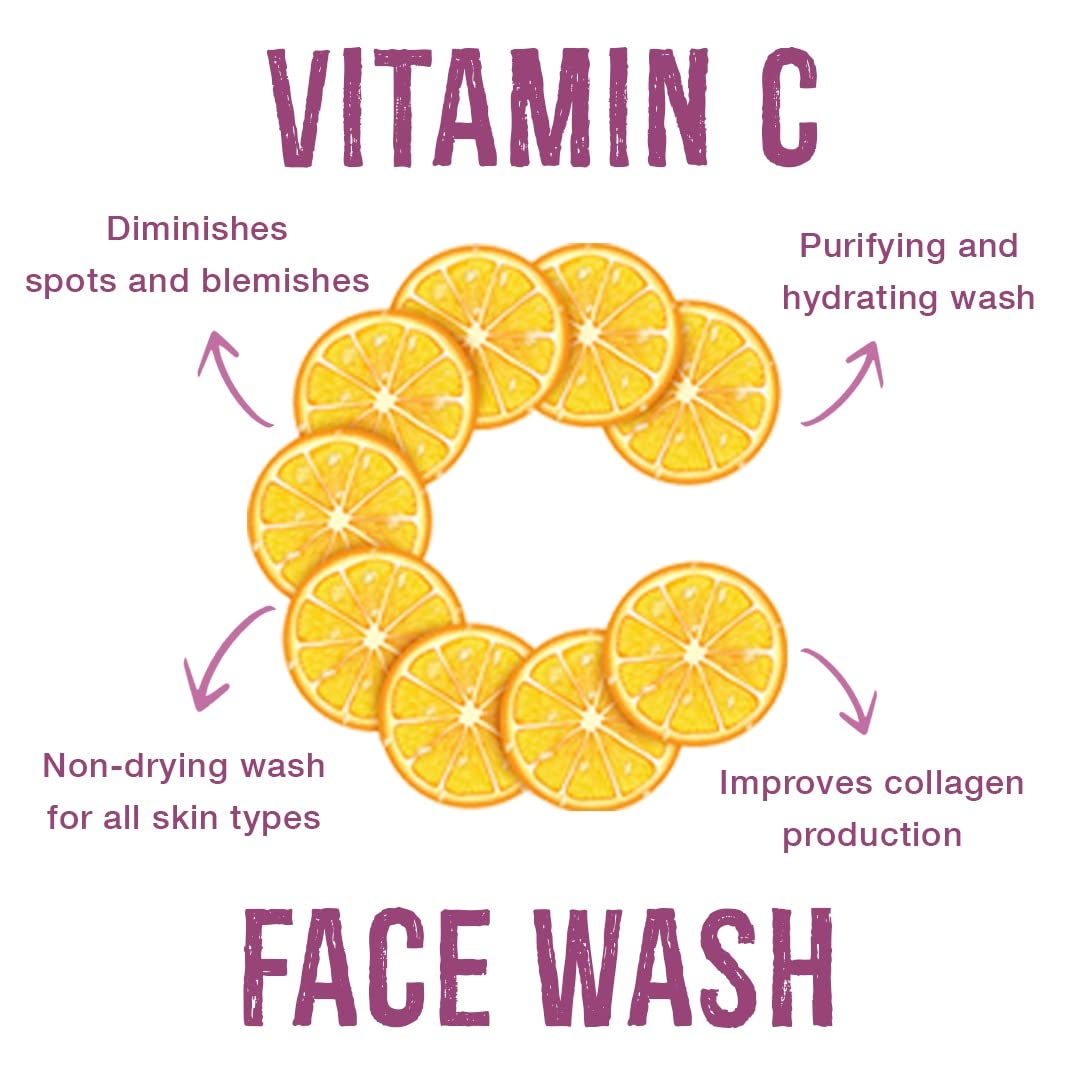 Khadi Mauri Herbal Vitamin C Face Wash - Powerful Cleanser for Brightening Complexion & Boosting Skin Tone (210ml) | Gentle Daily Use for Glowing Skin, Perfect for Morning & Night Routine