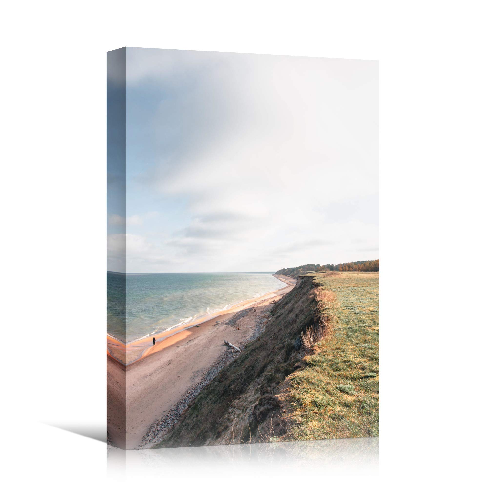 SIGNWIN Coastal Canvas Wall Art - 32x48 Inches Seascape Beach Photography, Ocean Blue Decor for Living Room, Bedroom & Office - Perfect for Relaxation & Coastal Style Home Decor