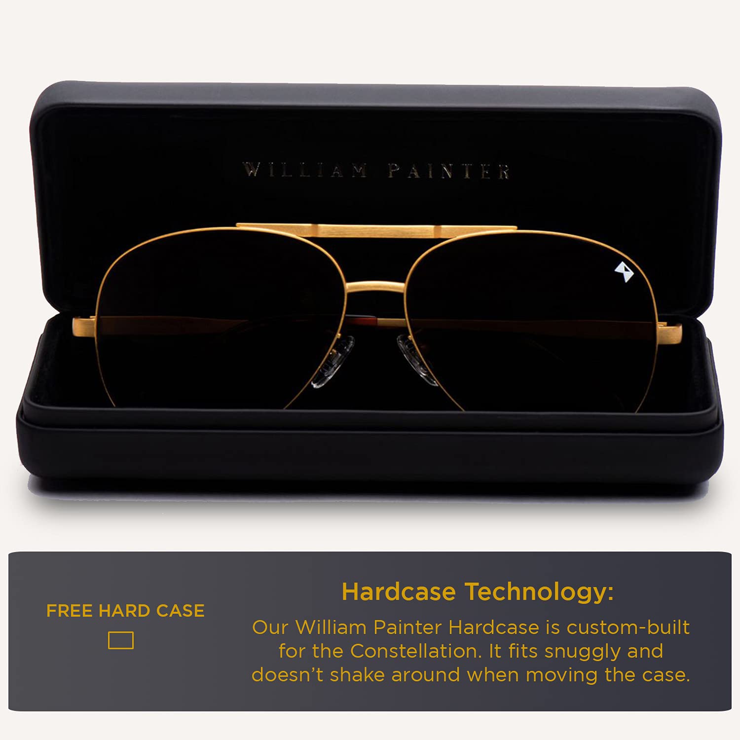 William Painter Constellation Aviator Sunglasses for Men & Women - UV Protection Polarized Lenses, Lightweight Metal Frame - Perfect for Driving, Travel & Outdoor Activities