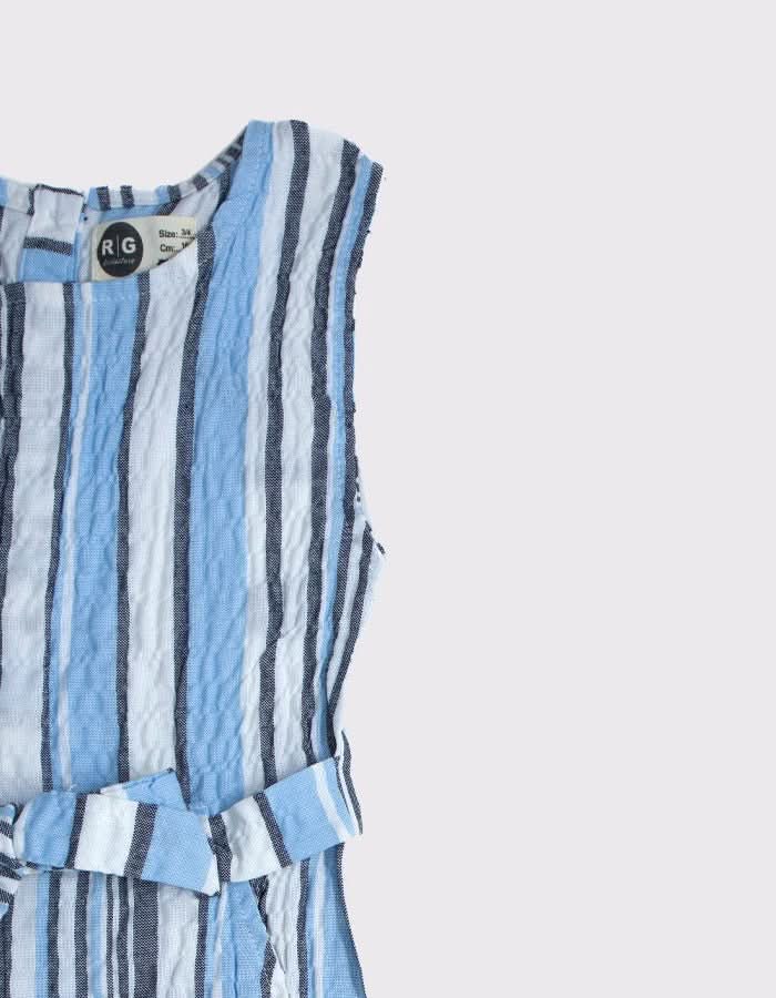 Stylish Striped Linen Baby Romper - Soft & Comfortable Outfit for Newborns & Toddlers - Perfect for Playtime, Photos & Special Occasions