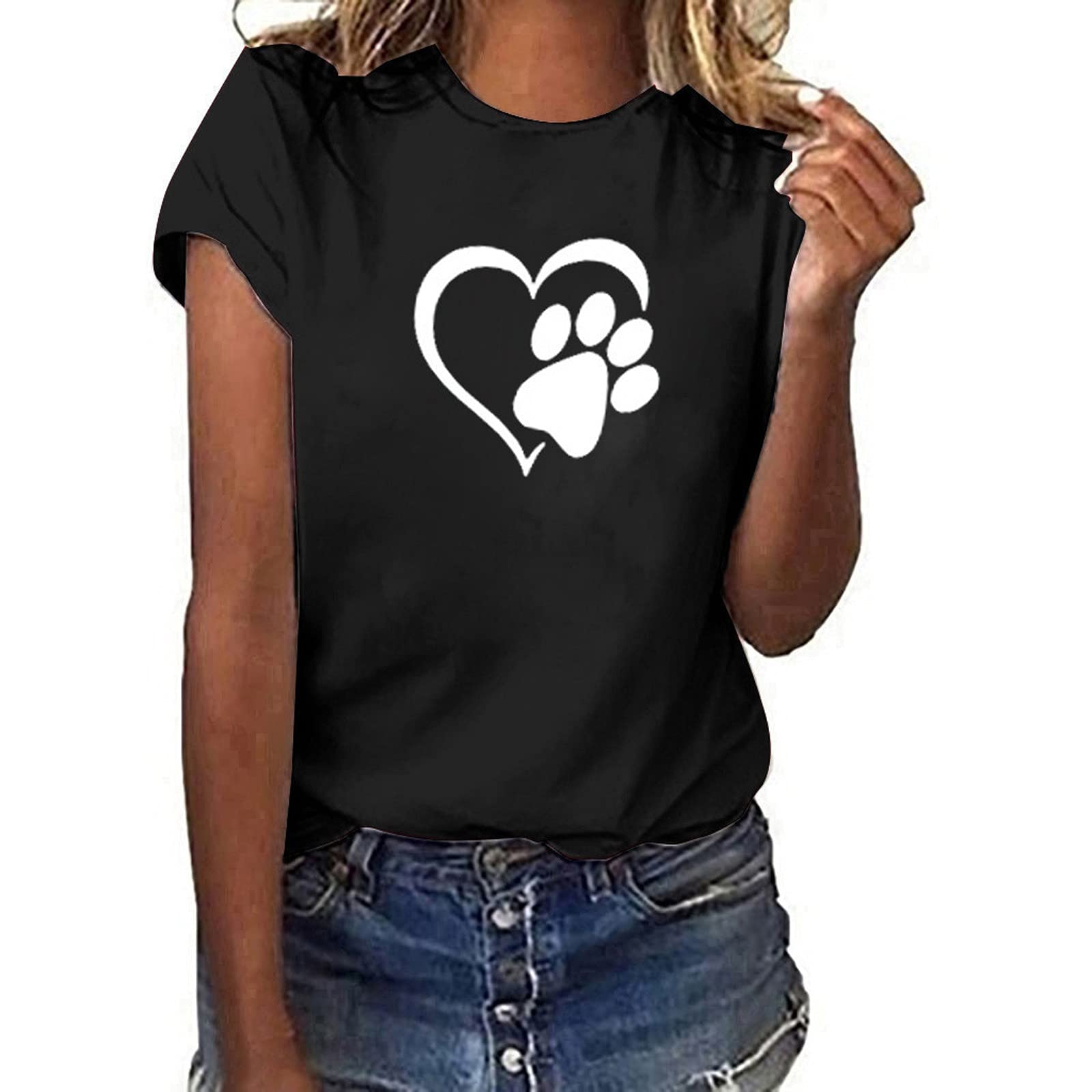 Women's Graphic T-Shirts Floral Print Summer Tops - Sexy Casual Blouses for Going Out, Solid Color Tees | Perfect for Beach, Party, and Everyday Wear