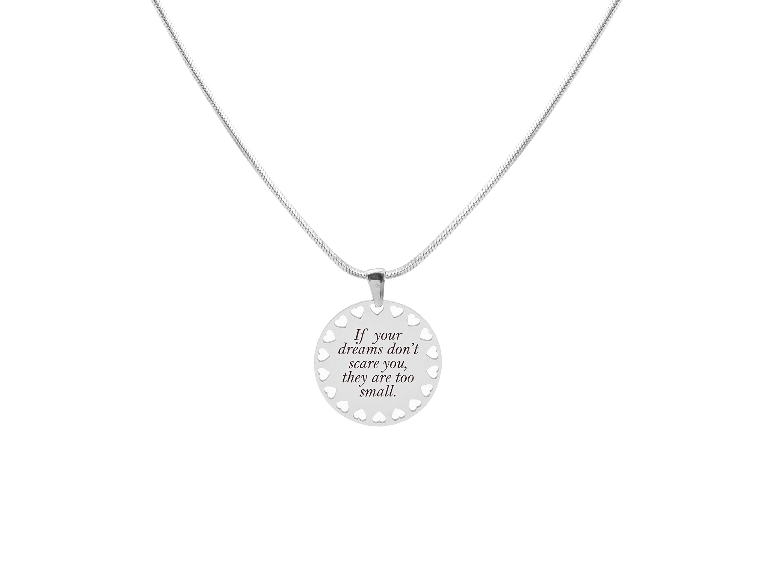 Pink Box Inspirational Disc Necklace with Heart Cutout - Elegant Layering Jewelry for Women, Perfect for Valentine's Day Gifts, Anniversaries & Everyday Wear