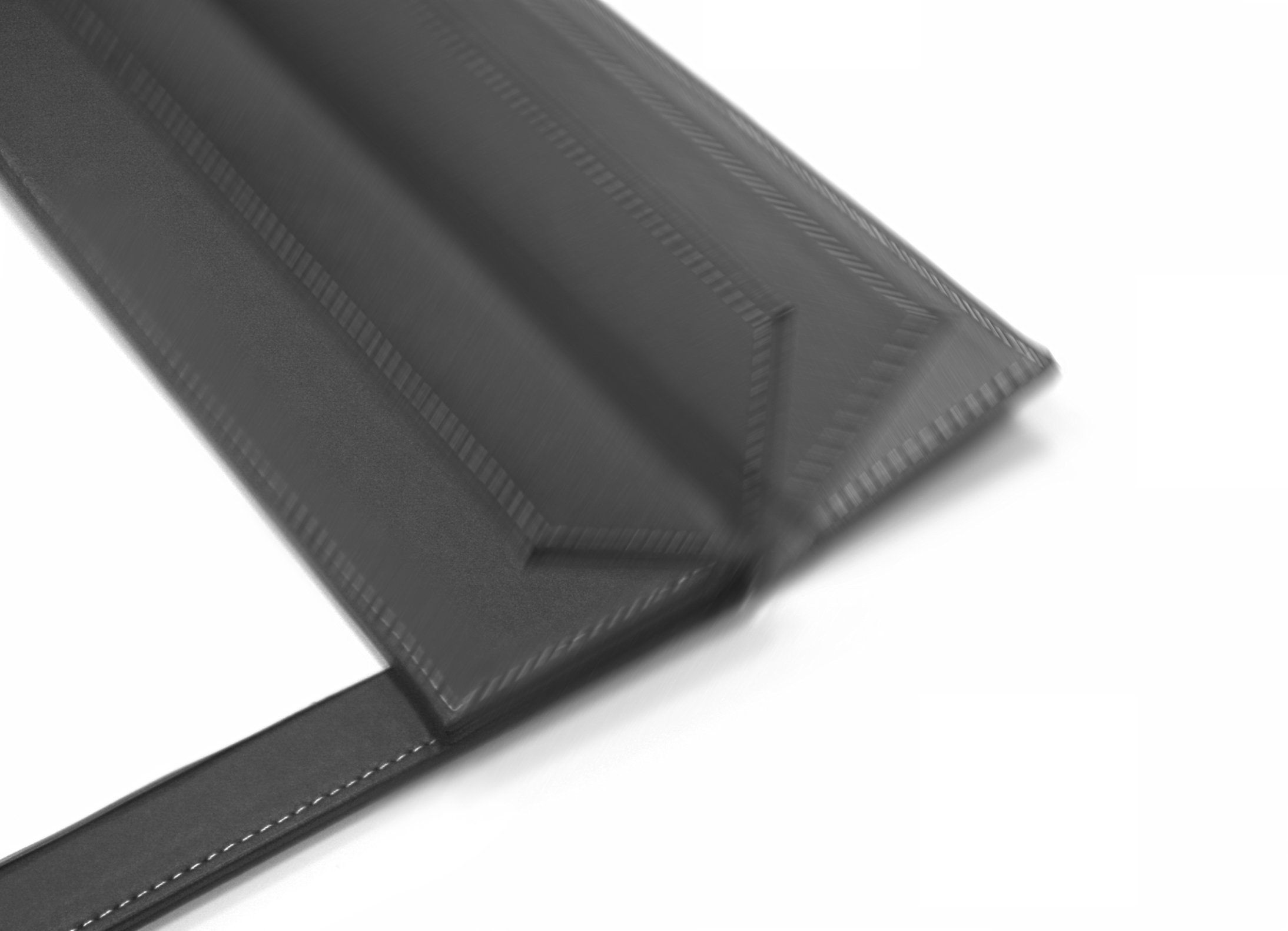Premium A2 Desk Pad Holder - Faux Leather Black with 12 Sheets of 120gsm Paper - Perfect for Office, Home & Studio Workspaces