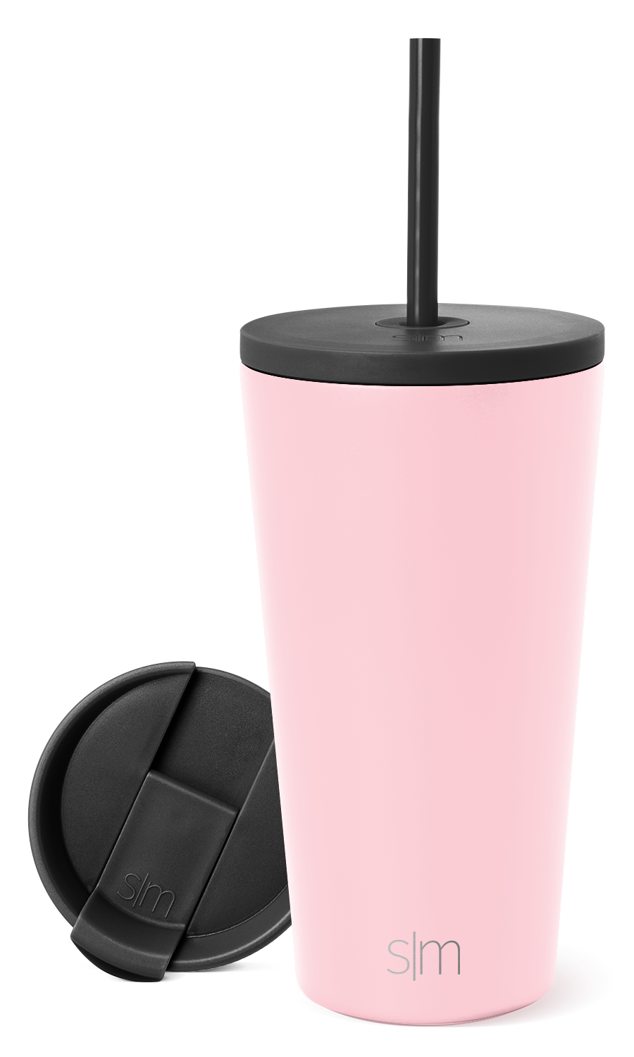 16Oz Classic Stainless Steel Tumbler with Lid and Straw - Insulated Double Wall Vacuum Cup for Hot & Cold Drinks - Perfect for Coffee, Tea, Water, Smoothies at Home, Office, Gym or Travel