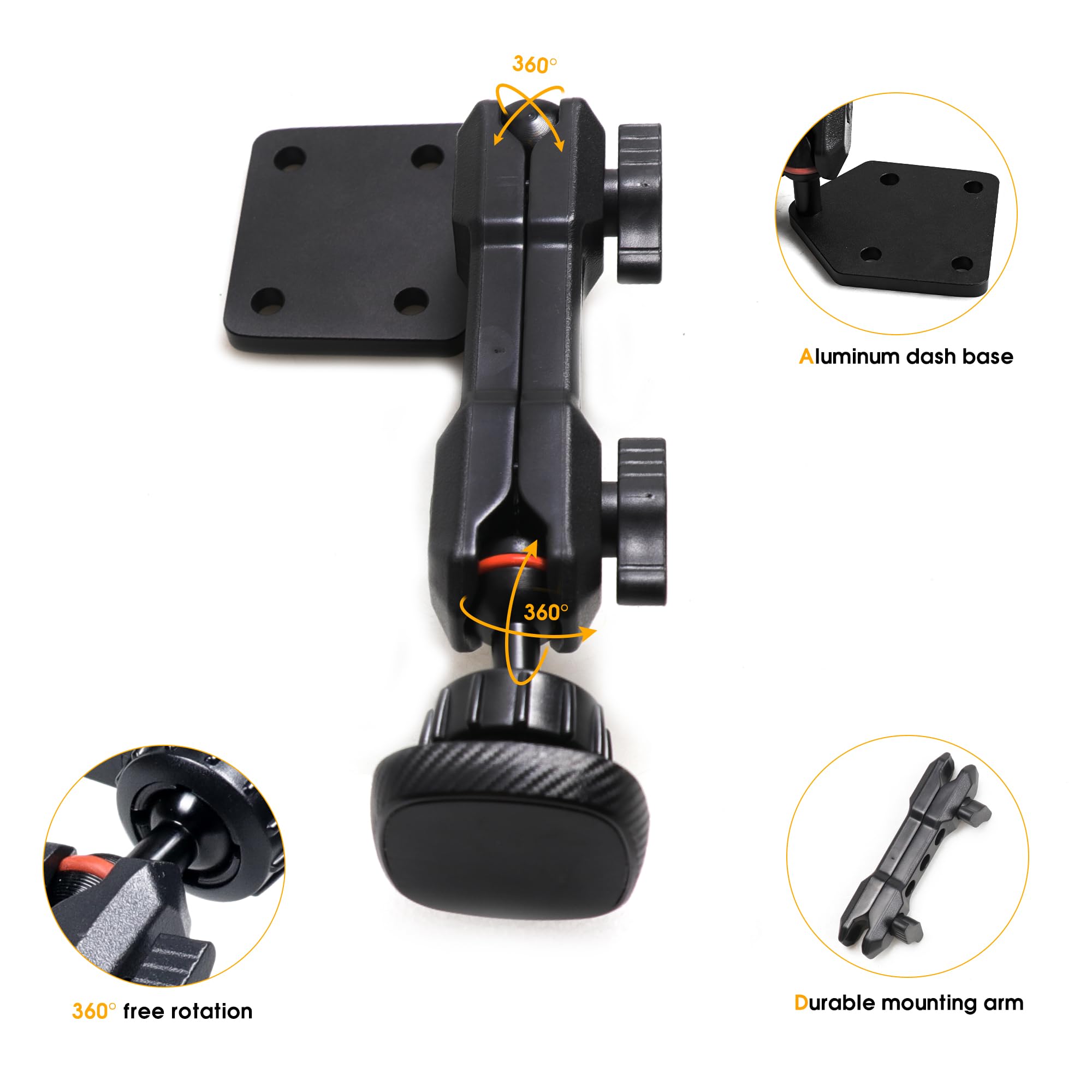 BESTAOO Magnetic Dash Phone Holder for 2024-2025 Jeep Wrangler JL 2/4 Door - 360° Adjustable Car Phone Mount | Compatible with iPhone & Android | Perfect for Off-Roading & Daily Commute