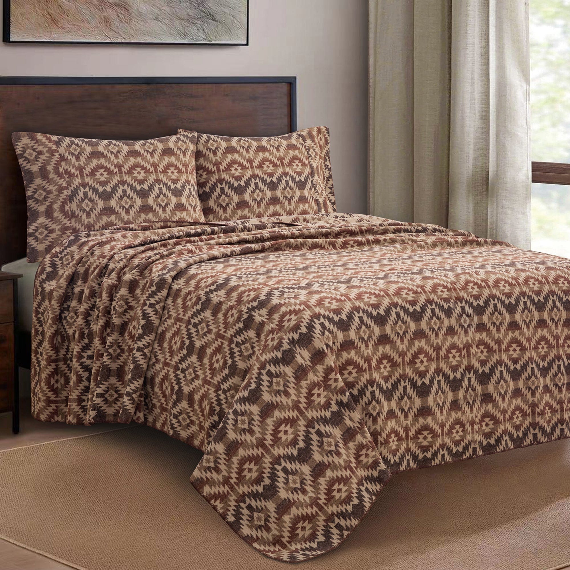 Premium Mesa Wool Blend Blanket - Soft & Warm All-Season Throw Blanket for Couch, Bed, and Outdoor Use - Cozy Home Decor & Camping Essential