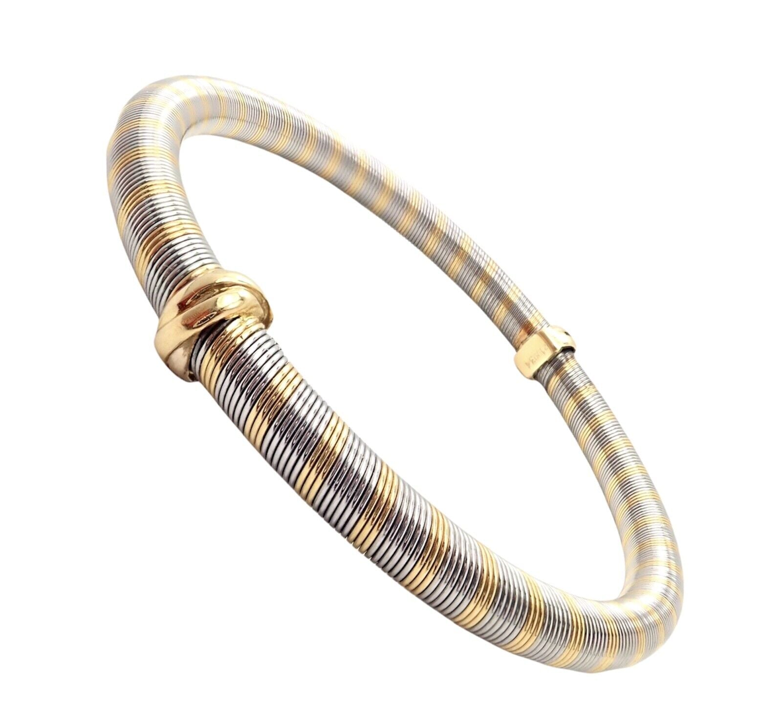 Authentic Vintage Cartier Trinity Bracelet - 18k Yellow Gold & Steel Bangle for Women | Luxury Jewelry Gift for Anniversary, Birthday & Special Occasions