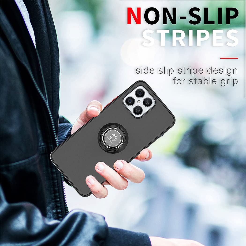QUIETIP Shockproof Magnetic Phone Case for Honor X8 - TPU + PC Bumper Cover with 2 Pack Tempered Glass Screen Protector (Black) | Car Mount Compatible & Drop Protection for Daily Use & Travel