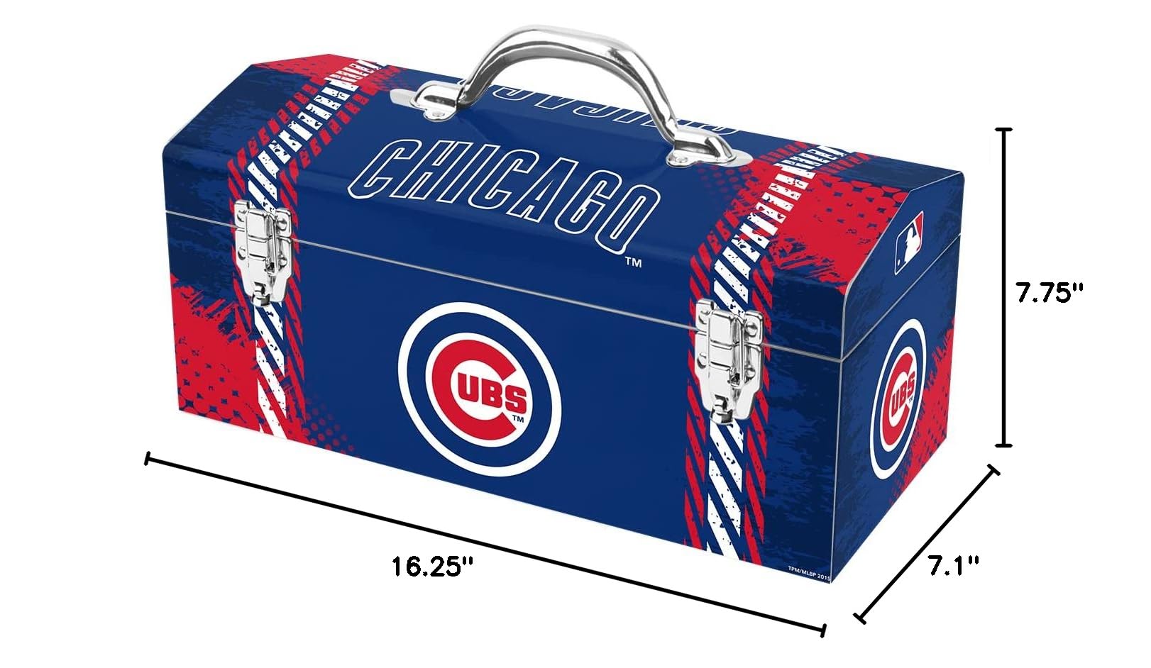 FANMATS 62153 Chicago Cubs Tool Box - Officially Licensed MLB Storage Organizer for Tools & Accessories | Perfect for Cubs Fans, Man Cave & Garage Organization