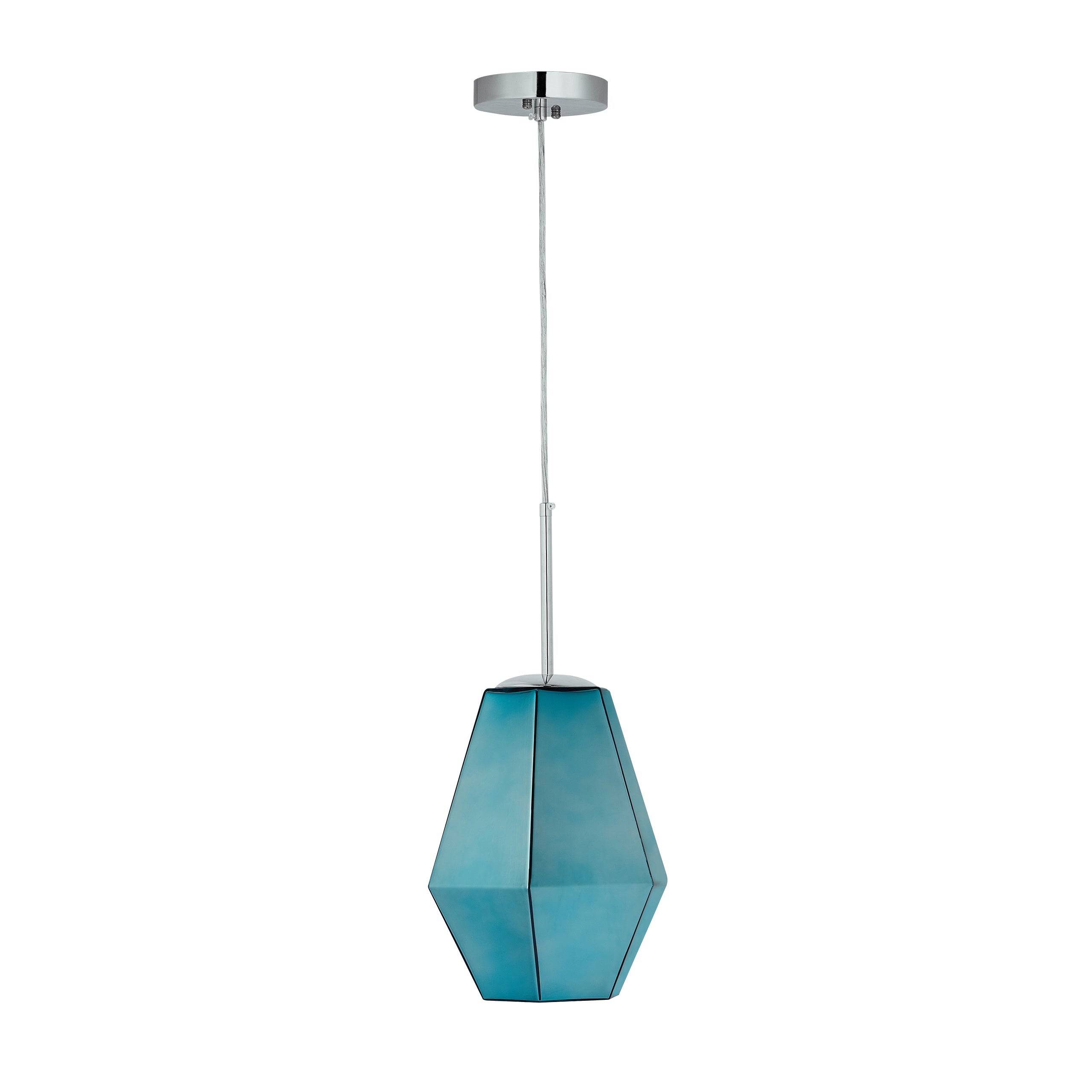 Taurus Jewel Tone Glass Pendant Light - Elegant Handmade Stained Glass Fixture for Dining Room, Kitchen Island & Bedroom Lighting Decor