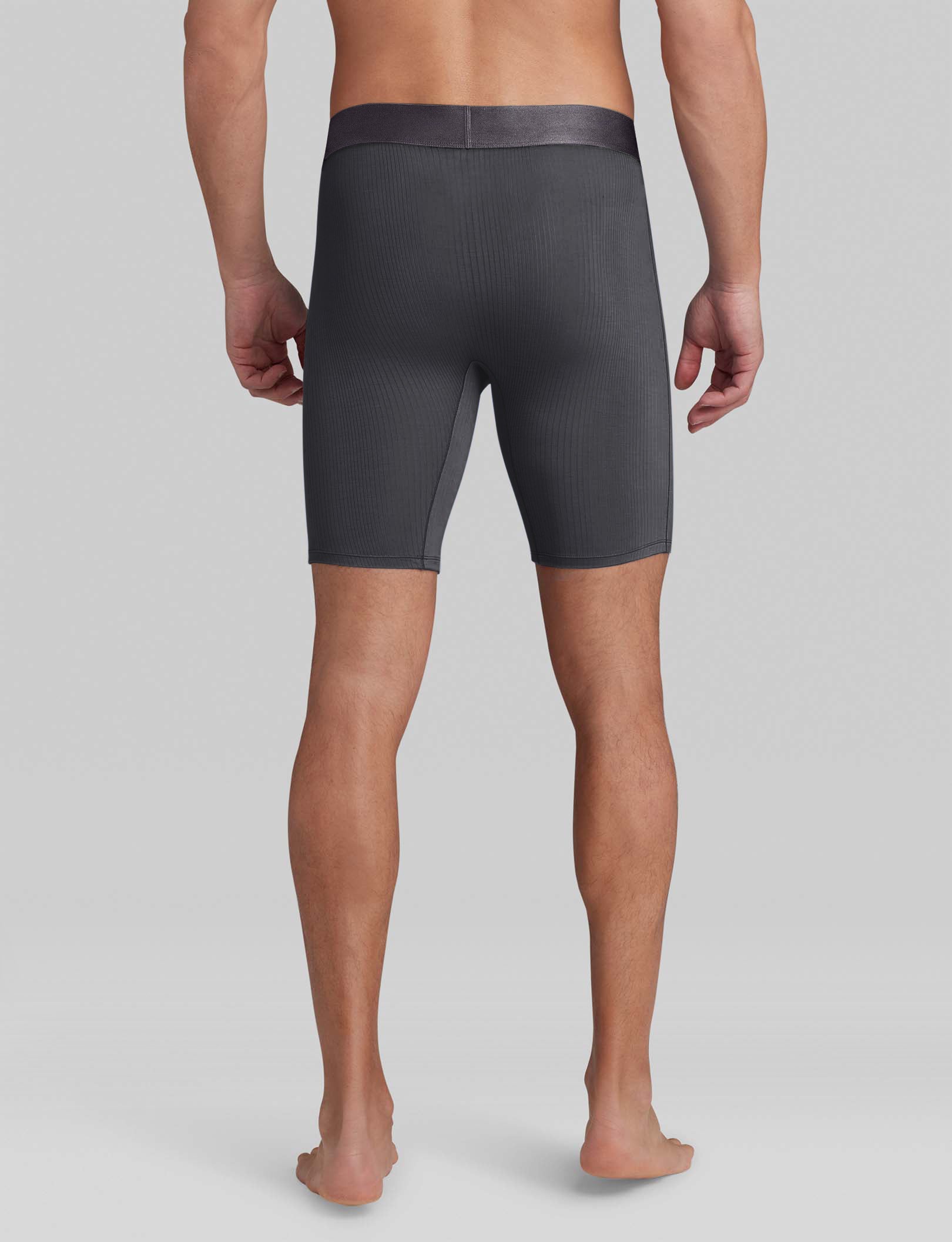 Premium Second Skin Luxe Rib Boxer Briefs - 8-Pack of Ultra Soft Men's Underwear for All-Day Comfort | Perfect for Workout, Lounge & Everyday Wear