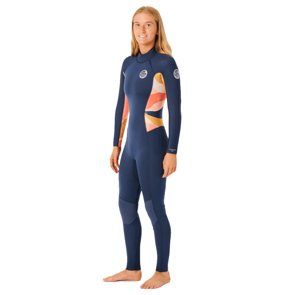 Rip Curl Women's Dawn Patrol 3/2 Back Zip Full Wetsuit for Surfing, Diving & Water Sports - Premium Neoprene Comfort & Warmth