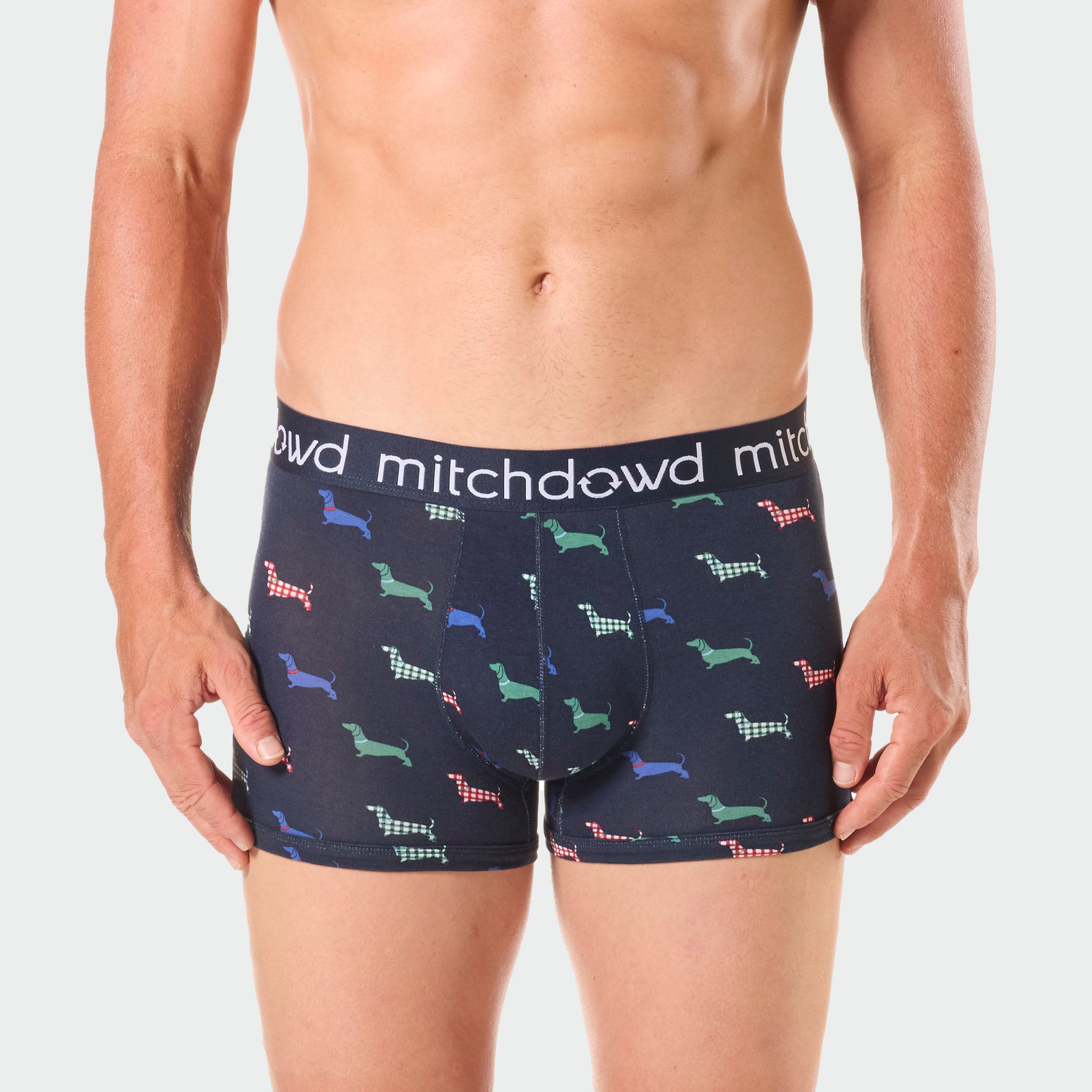 Men's Bamboo Trunk Underwear 2-Pack - Soft Breathable Boxer Briefs for Men, Comfortable & Moisture-Wicking, Navy Blue - Perfect for Daily Wear, Workout & Travel
