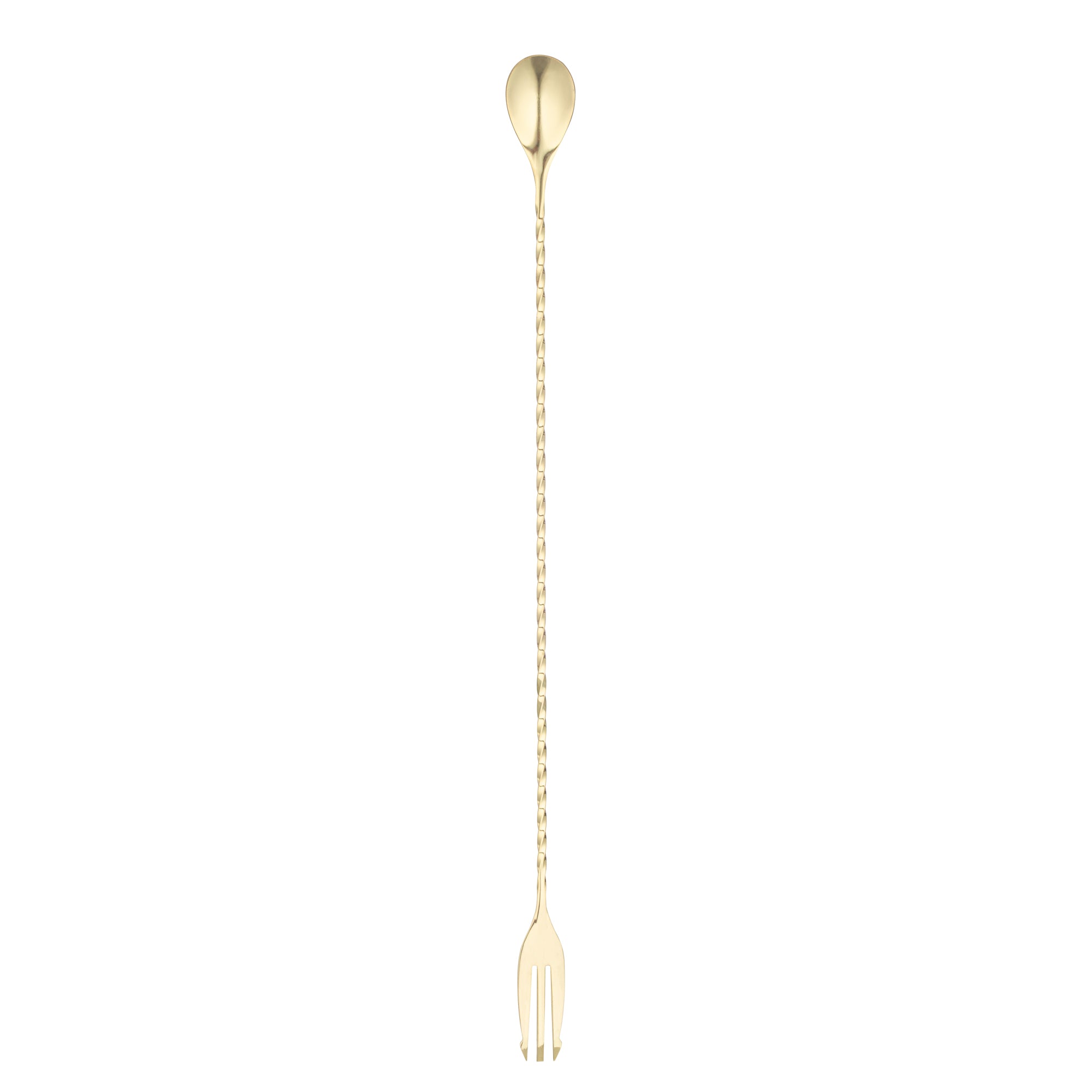 Premium Gold Plated Stainless Steel Trident Bar Spoon - 16